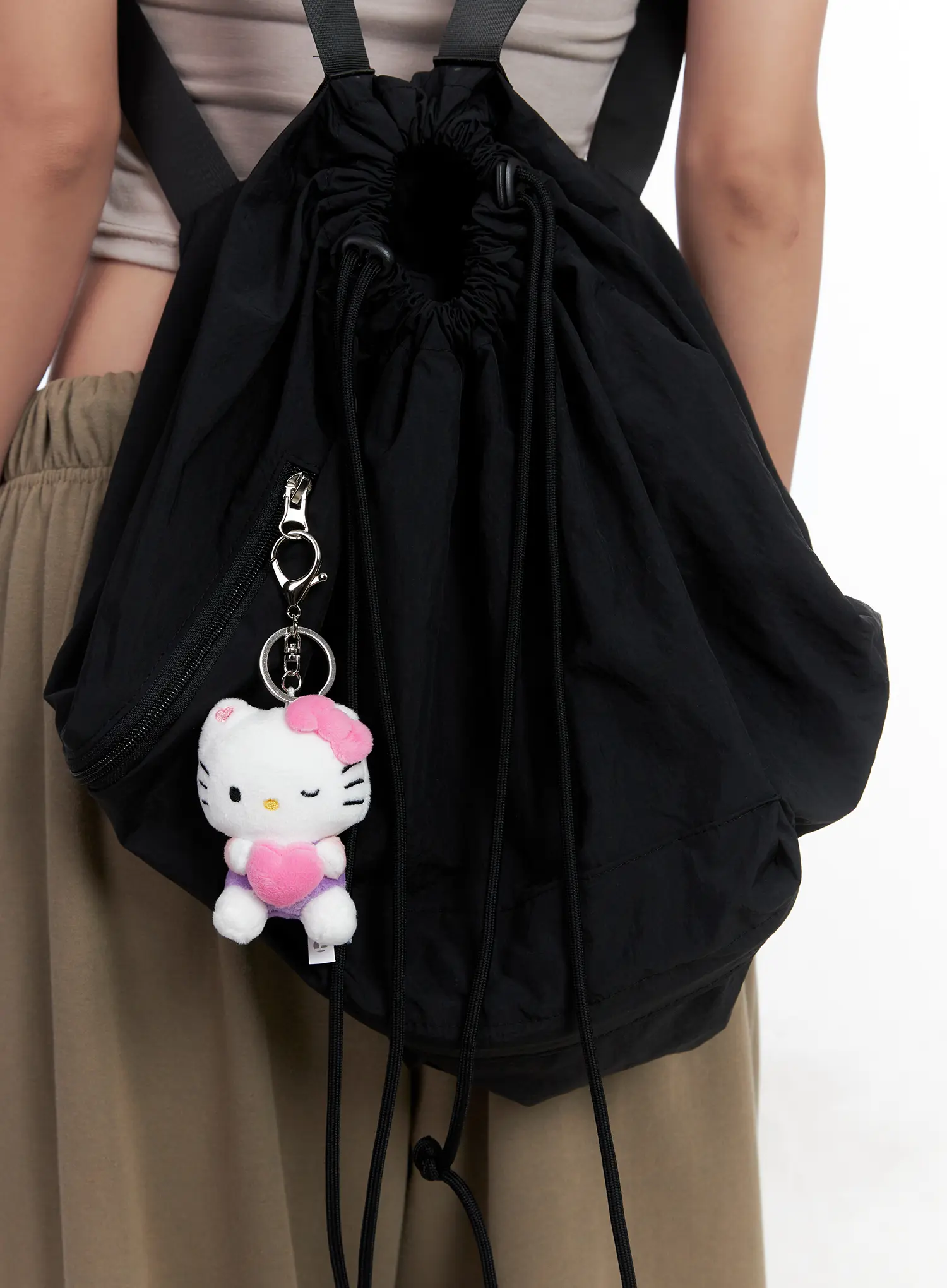 Pink Hello Kitty Plush Charm Keychain CL522 - Image 2