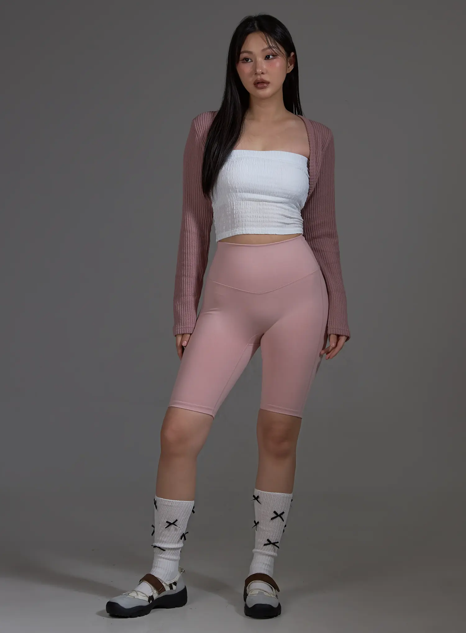 Pink Ribbed Bolero (Pink) IO517 - Image 11