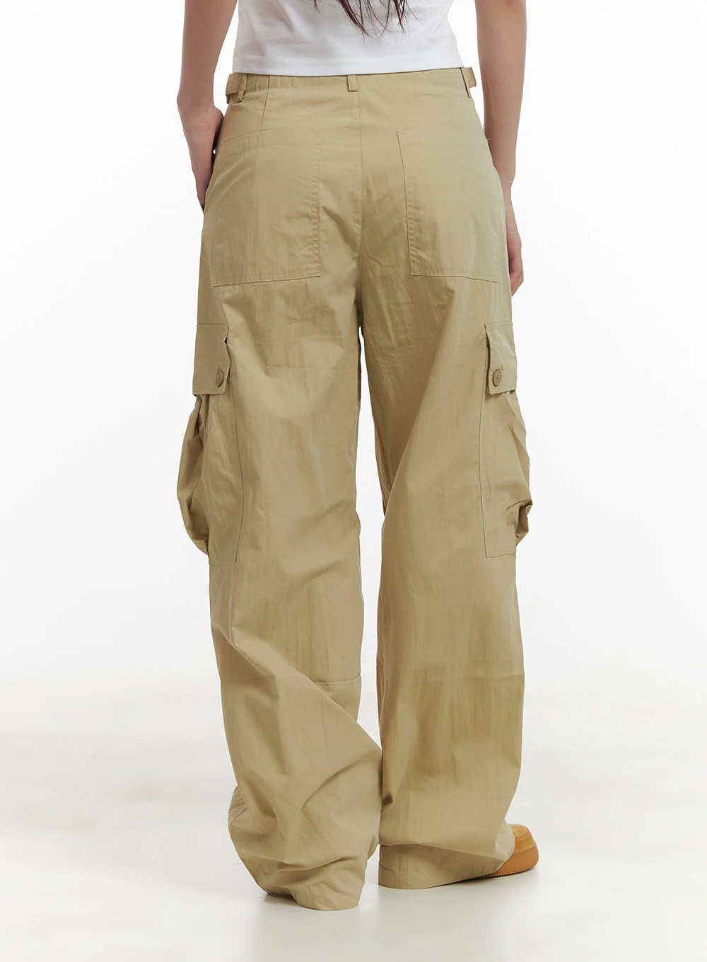 Pintuck Buttoned Cargo Pants CY403 - Image 6