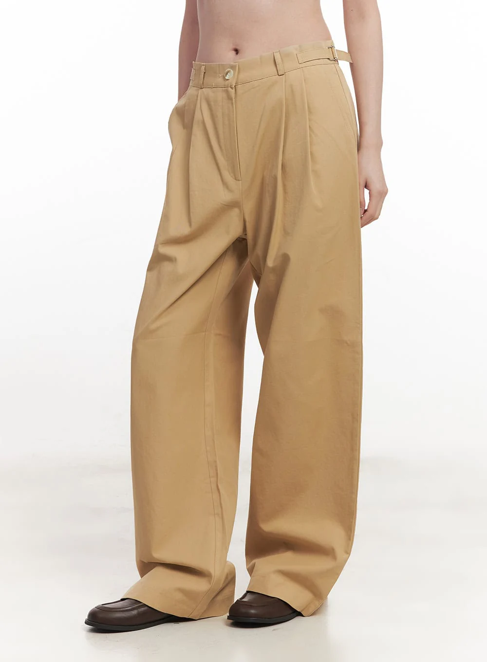 Pintuck Cotton Tailored Trousers CA502 - Image 5