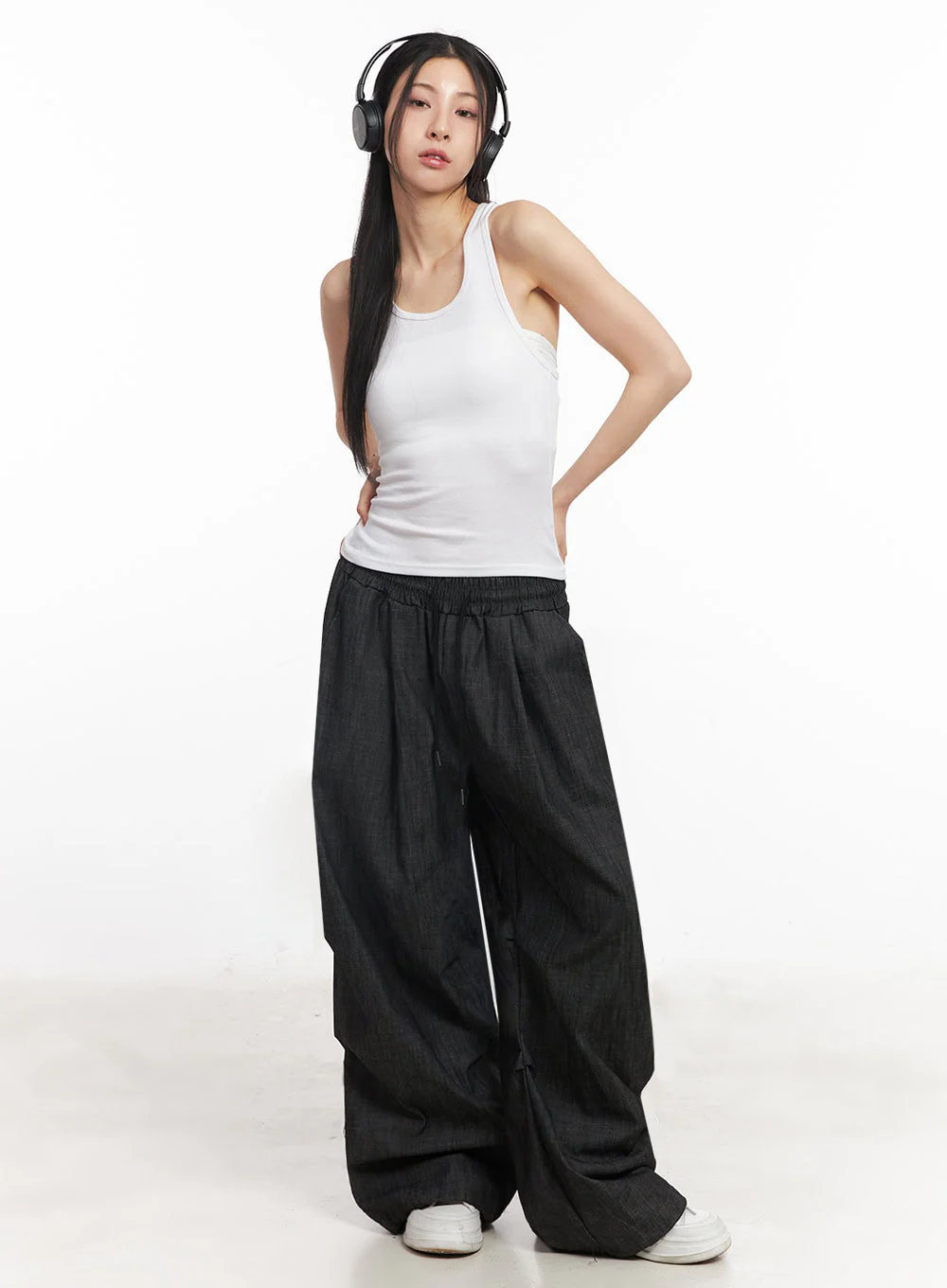 Pintuck Denim Sweatpants IY529 - Image 14