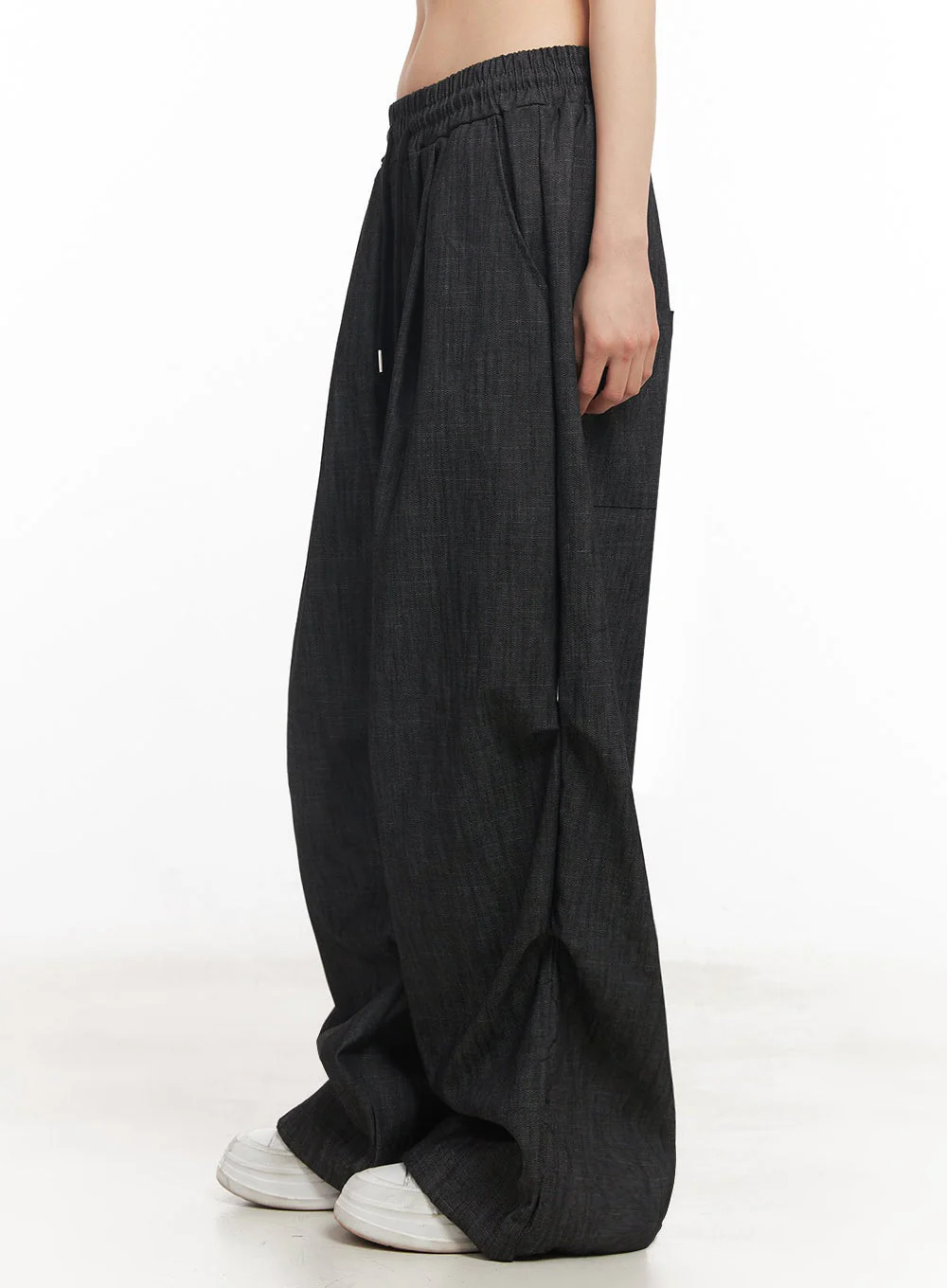 Pintuck Denim Sweatpants IY529 - Image 9