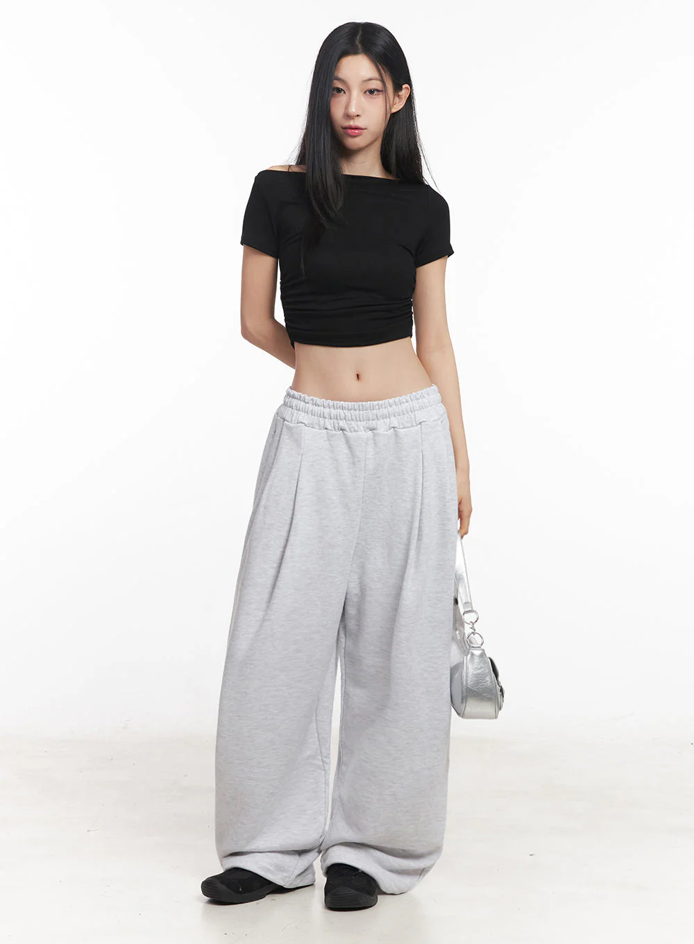 Pintuck Oversized Sweatpants IY516 - Image 3