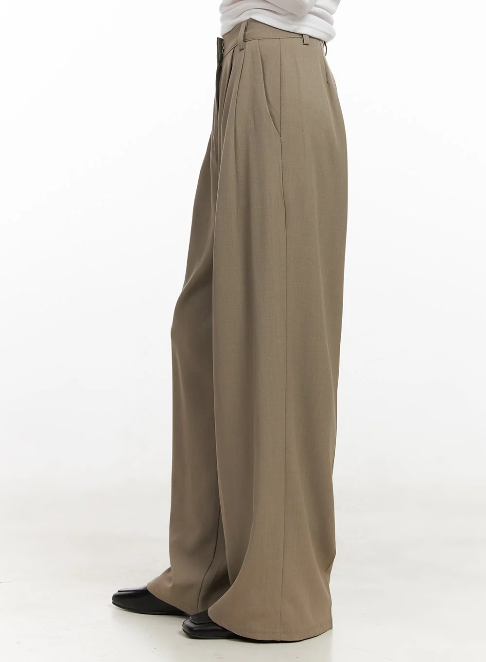 Pintuck Relaxed-Fit Slacks CJ528 - Image 3