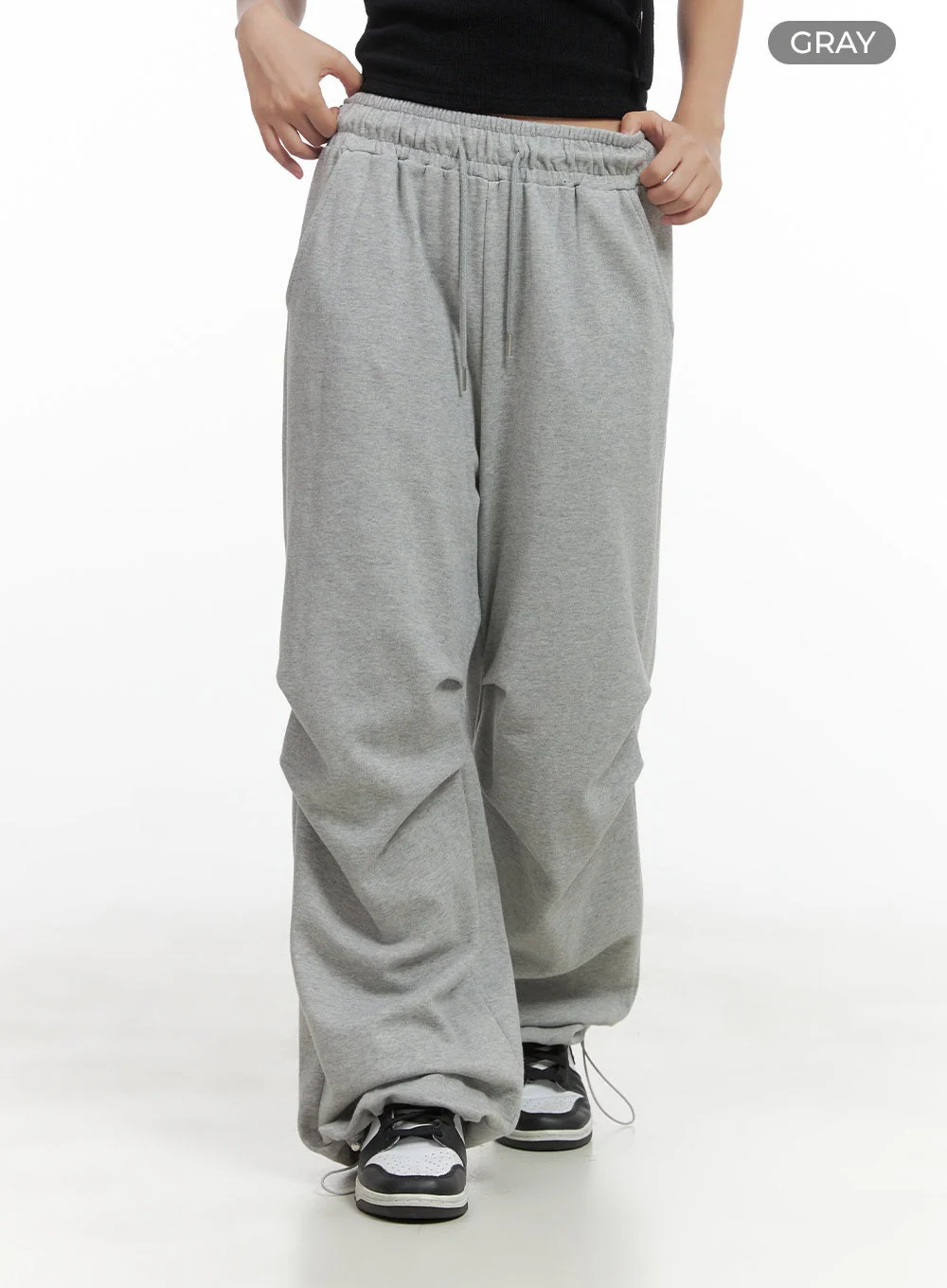 Pintuck String Wide Sweatpants CO404 - Image 8