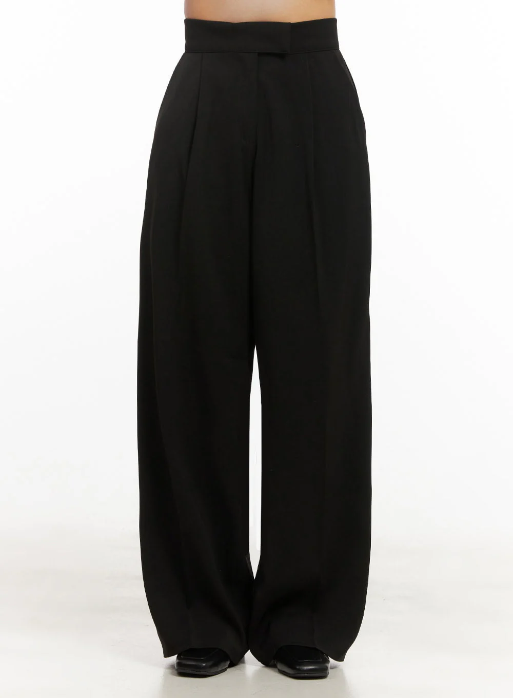 Pintuck Wide-Fit Dress Pants IJ510 - Image 2