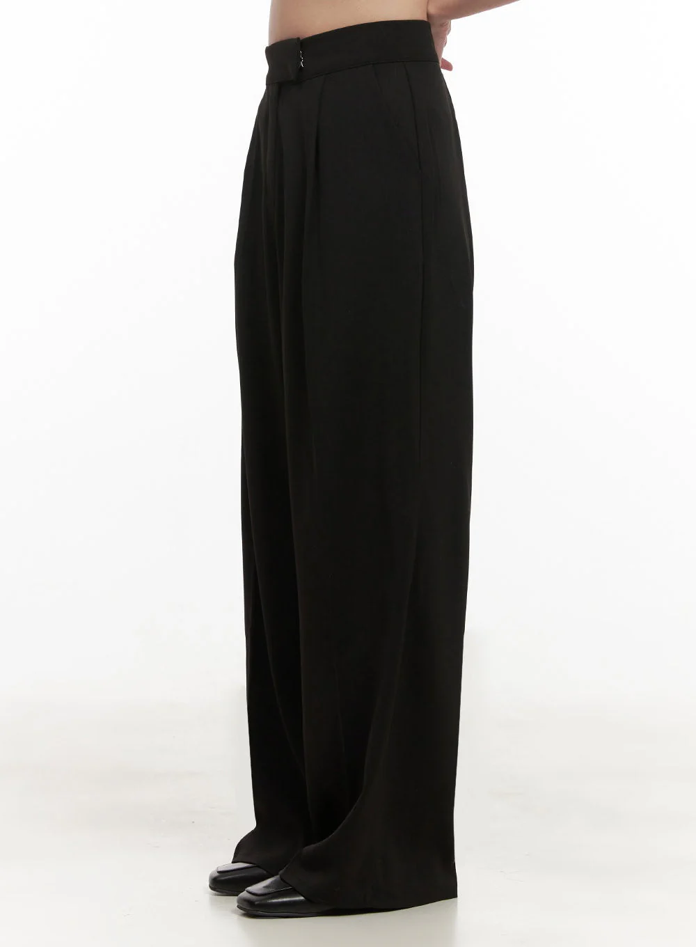 Pintuck Wide-Fit Dress Pants IJ510 - Image 4
