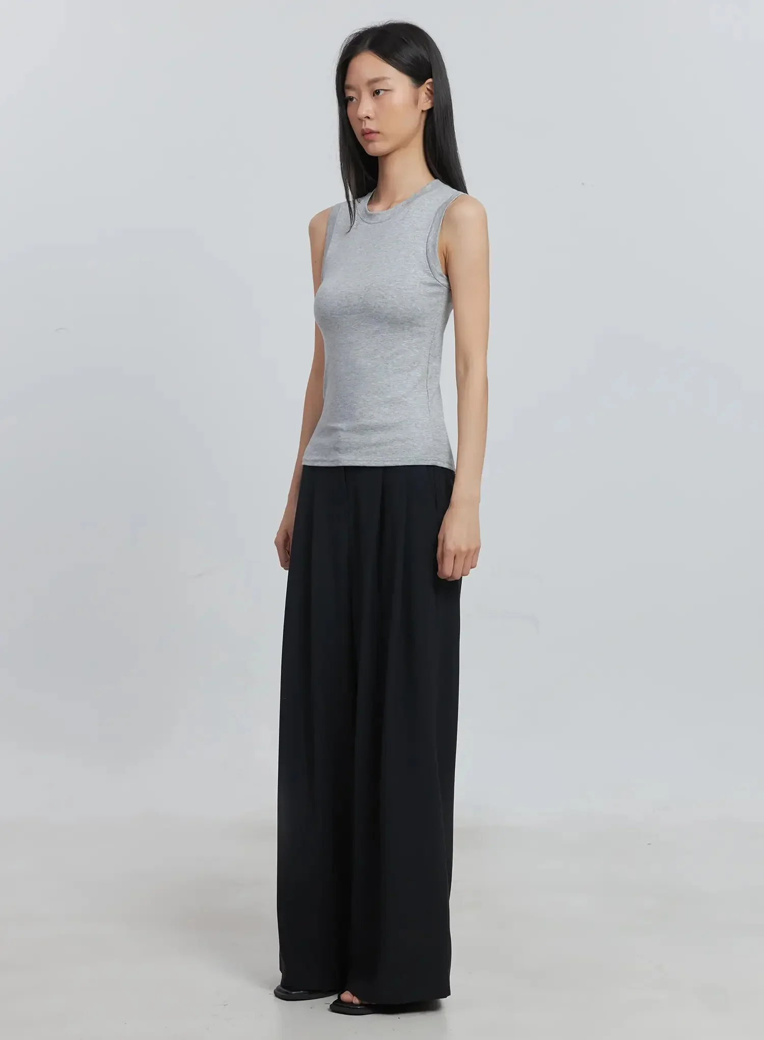 Pintuck Wide-Leg Pants IU512 - Image 21