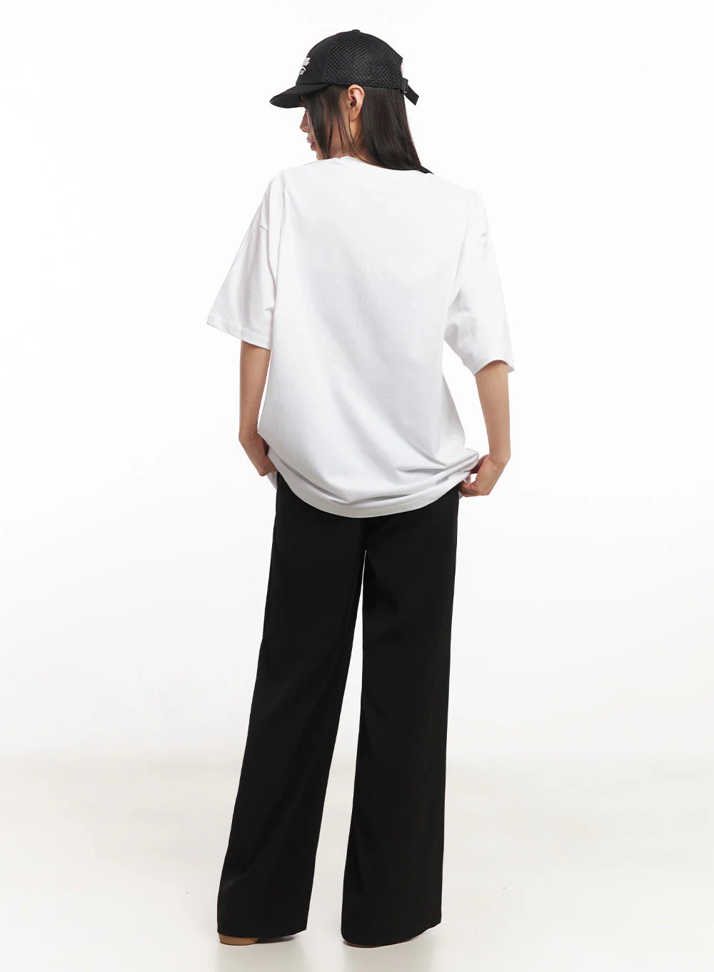 Pintuck Wide-Leg Slacks IY502 - Image 11