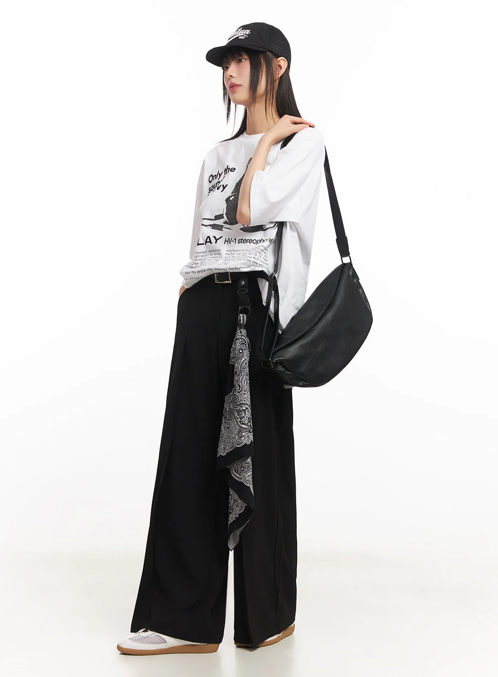 Pintuck Wide-Leg Slacks IY502 - Image 6