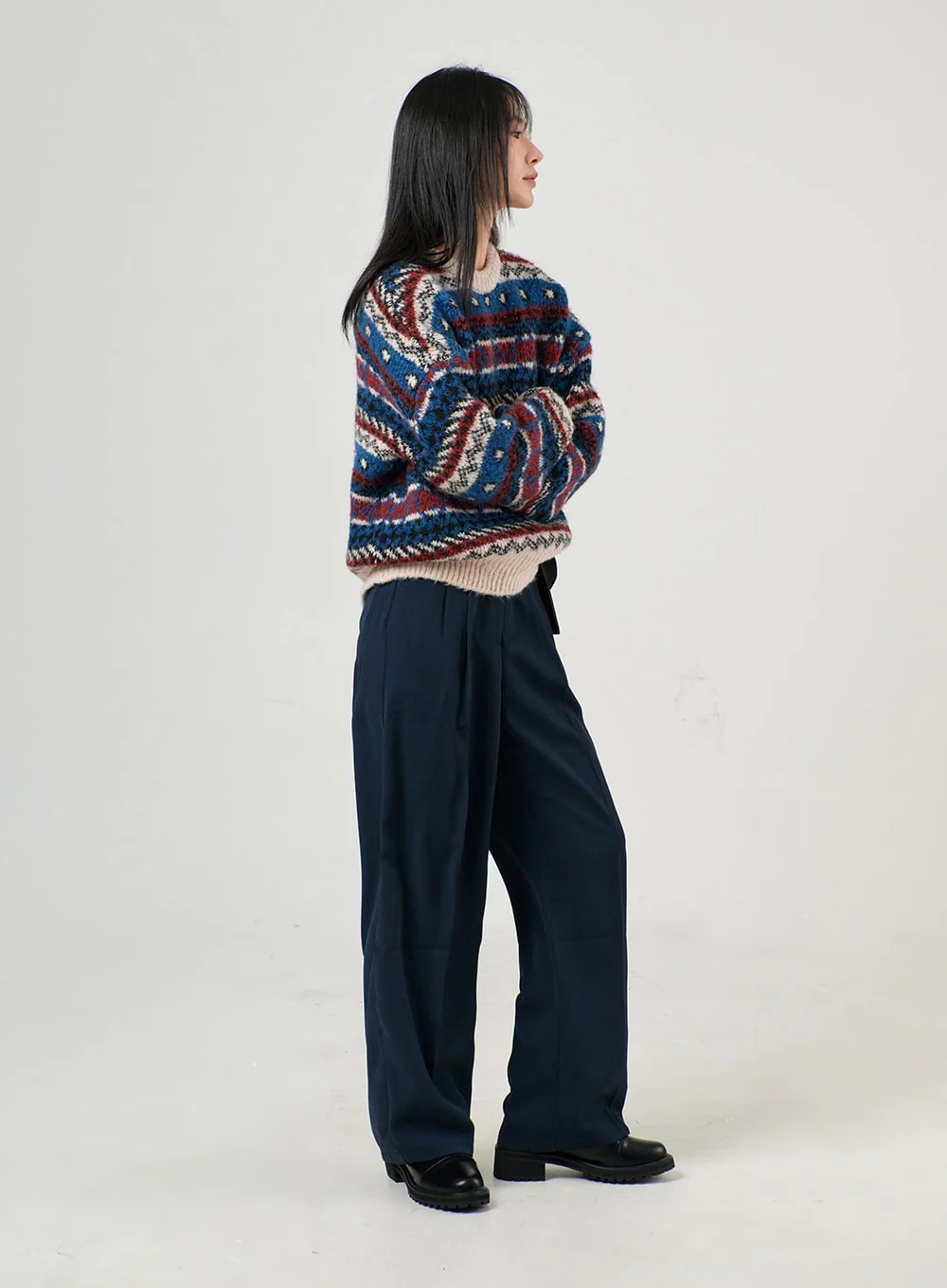 Pintuck Wide Pants OF405 - Image 5