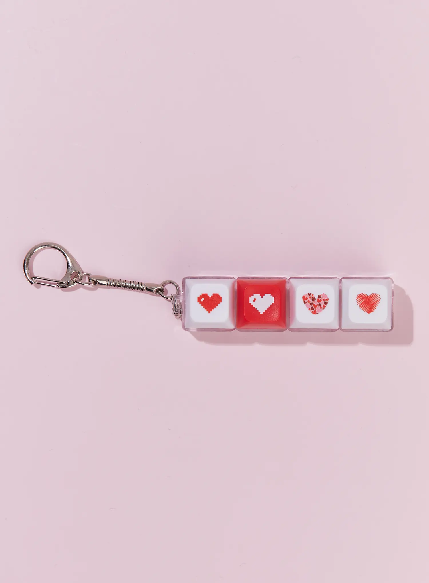 Pixel Heart Keycap Keyring  IM527 - Image 2