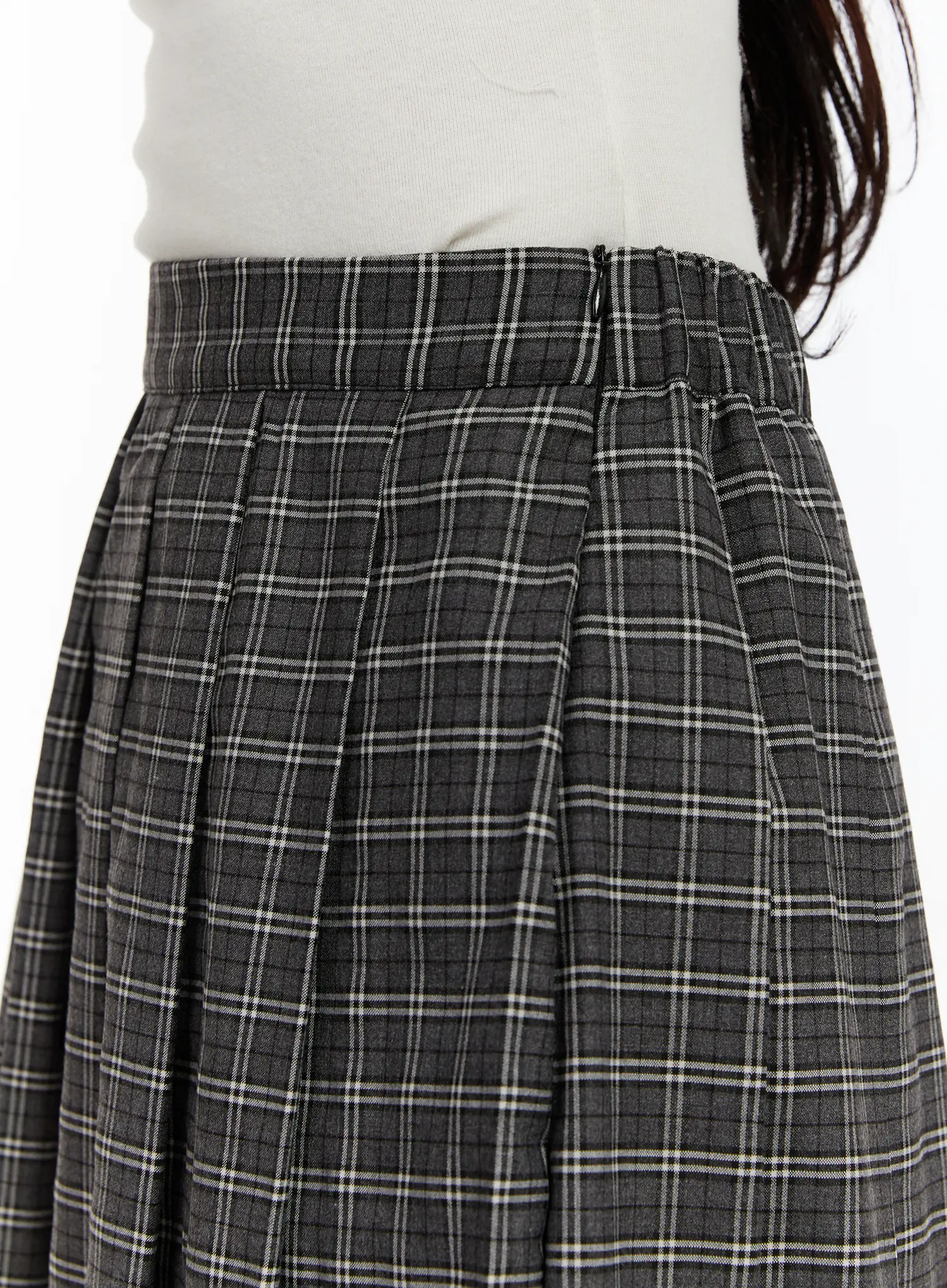 Plaid A-Line Midi Skirt CM510 - Image 3