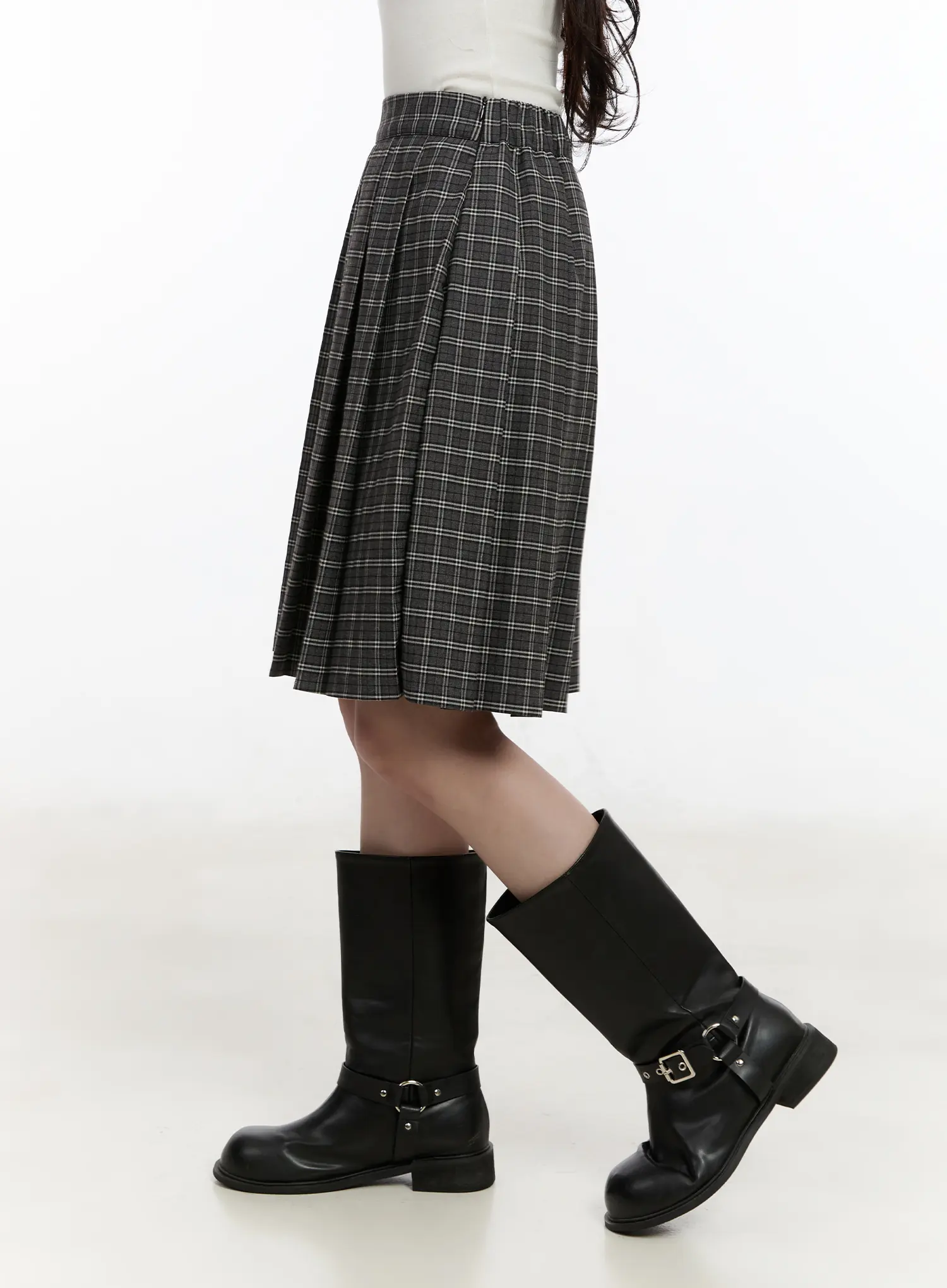Plaid A-Line Midi Skirt CM510 - Image 5