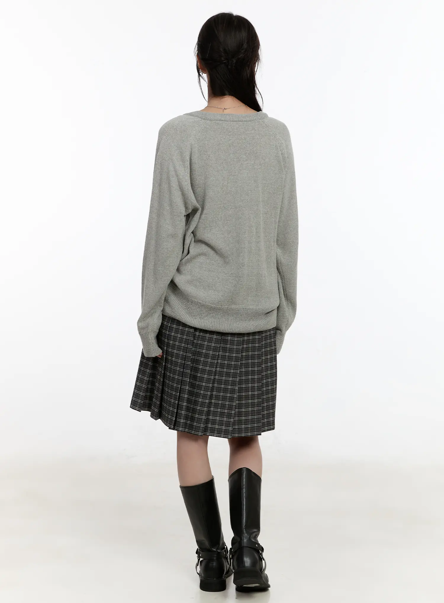 Plaid A-Line Midi Skirt CM510 - Image 9