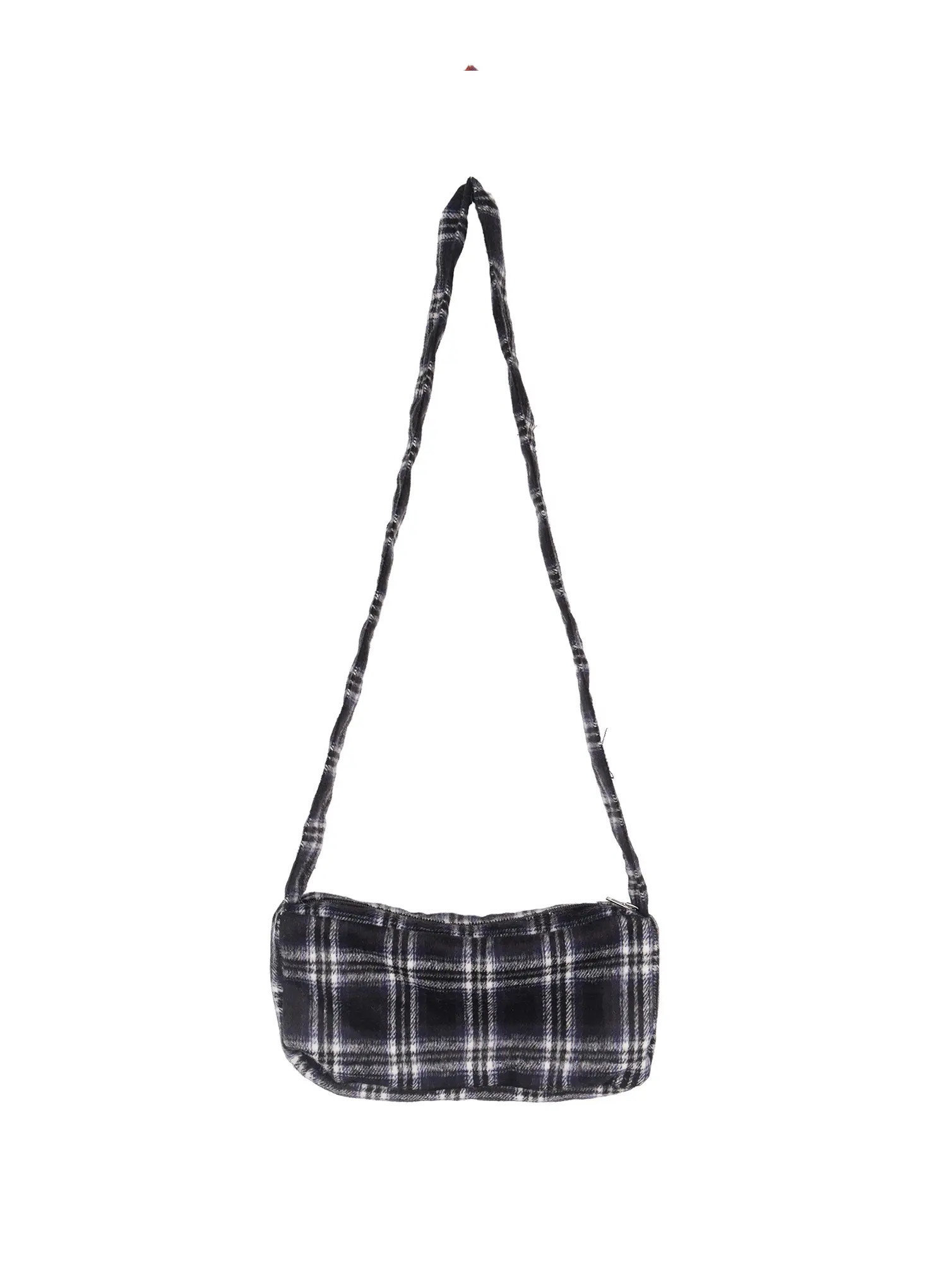 Plaid Fleece Crossbody Bag CJ527 - Image 8