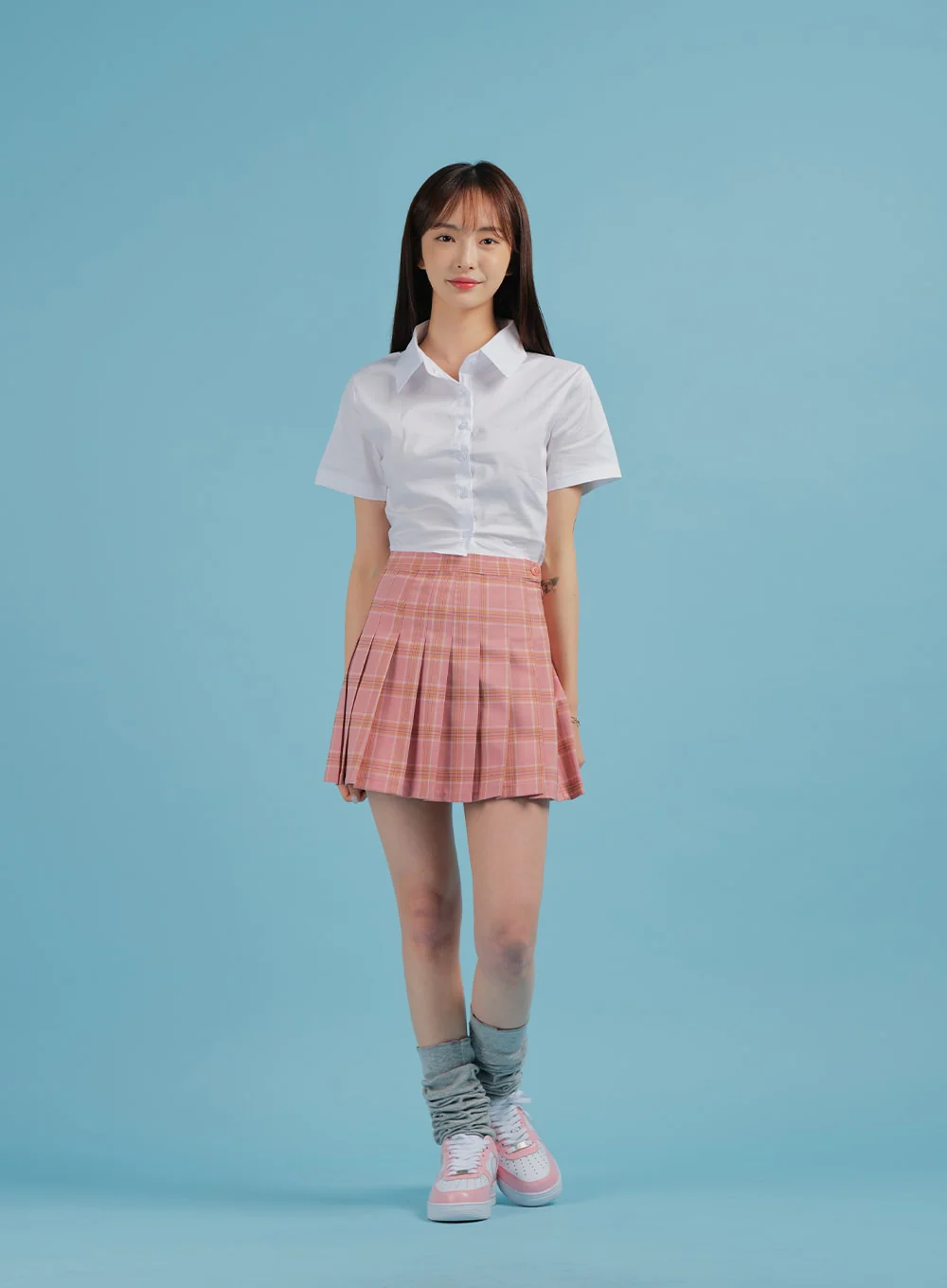 Plaid Pleated Tennis Skirt BA27 - Image 14