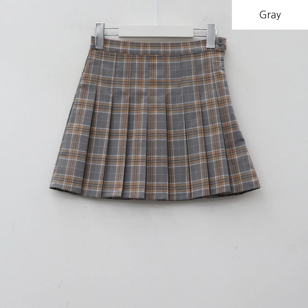 Plaid Pleated Tennis Skirt BA27 - Image 24