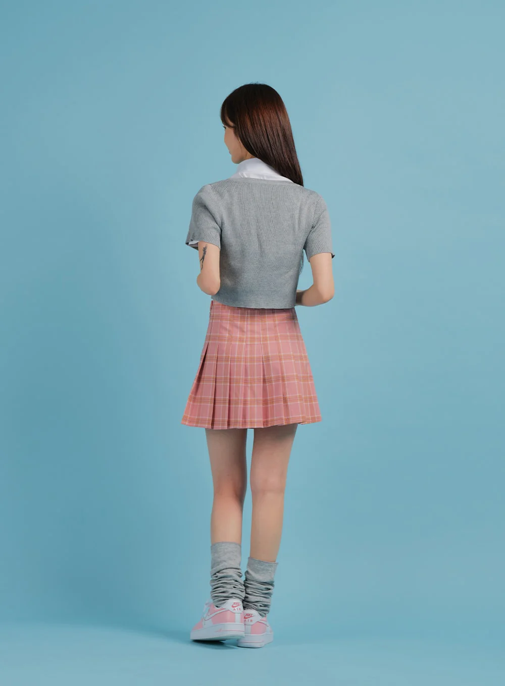 Plaid Pleated Tennis Skirt BA27 - Image 6