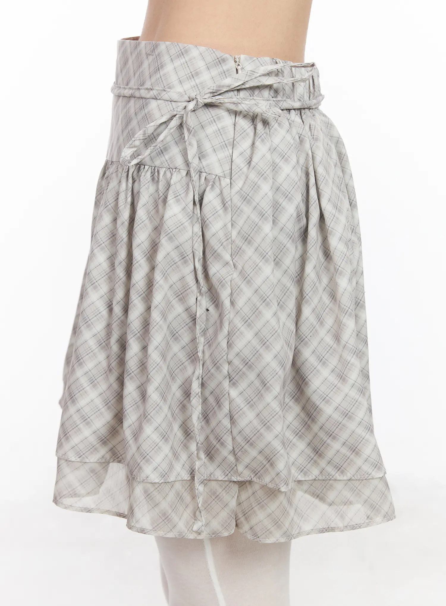 Plaid Ruffle Mini Skirt CF518 - Image 10