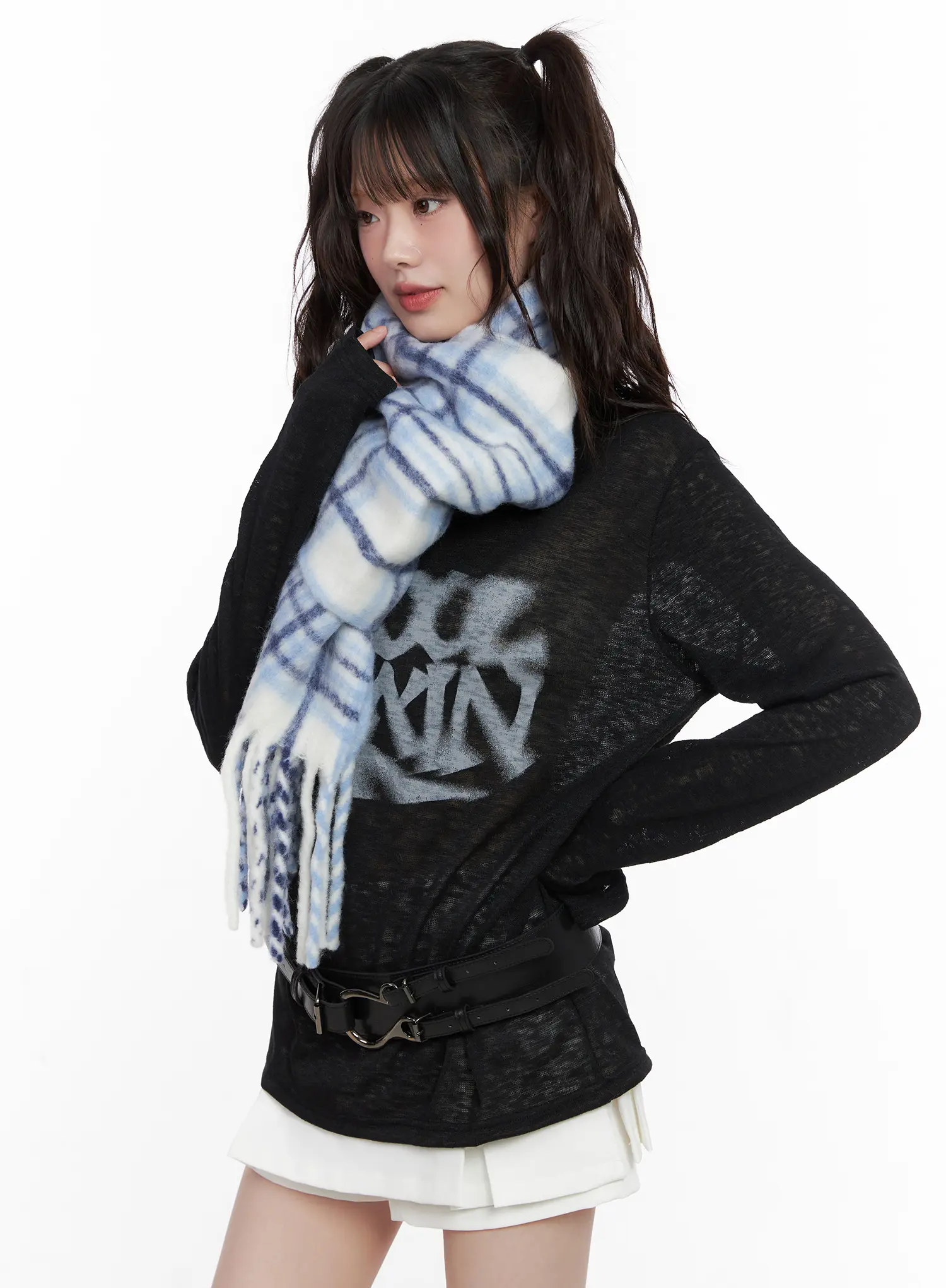 Plaid Scarf IN513 - Image 3