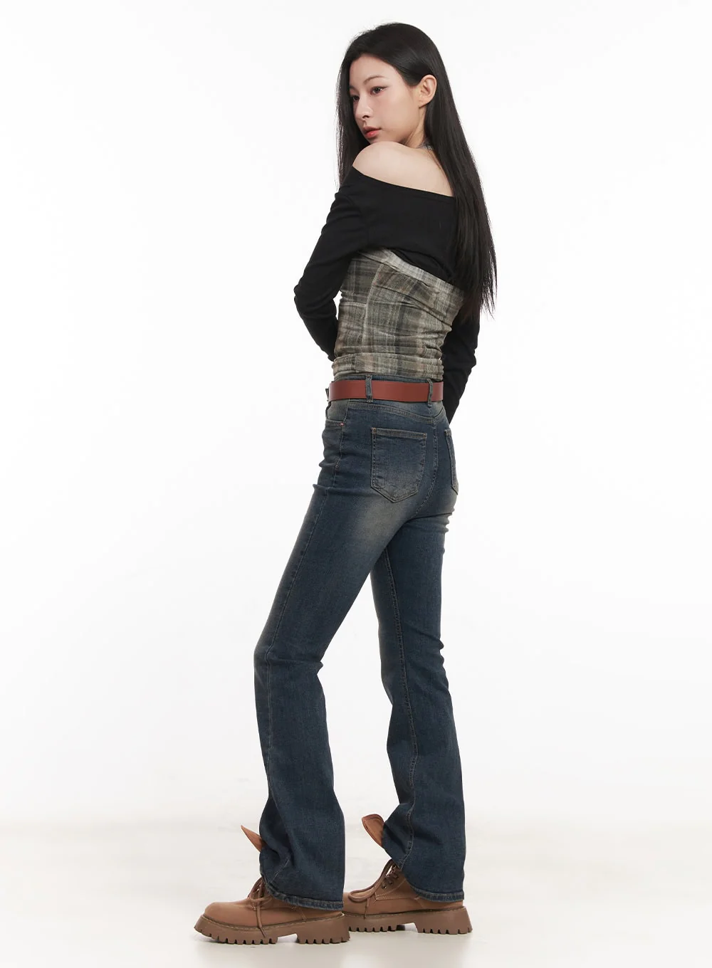 Plaid Sheer Halter Top CM517 - Image 6