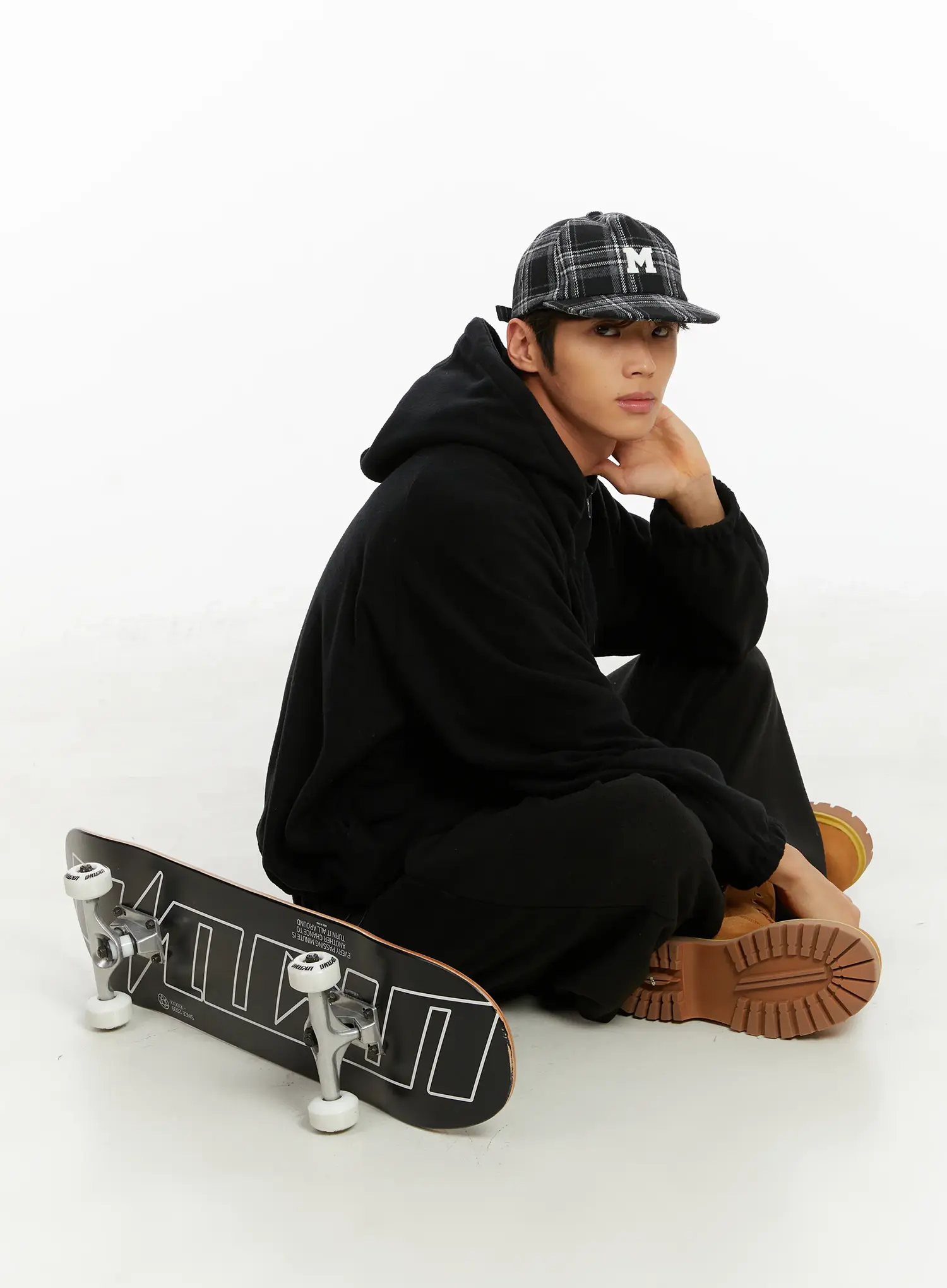 Plaid Wool Cap ID524