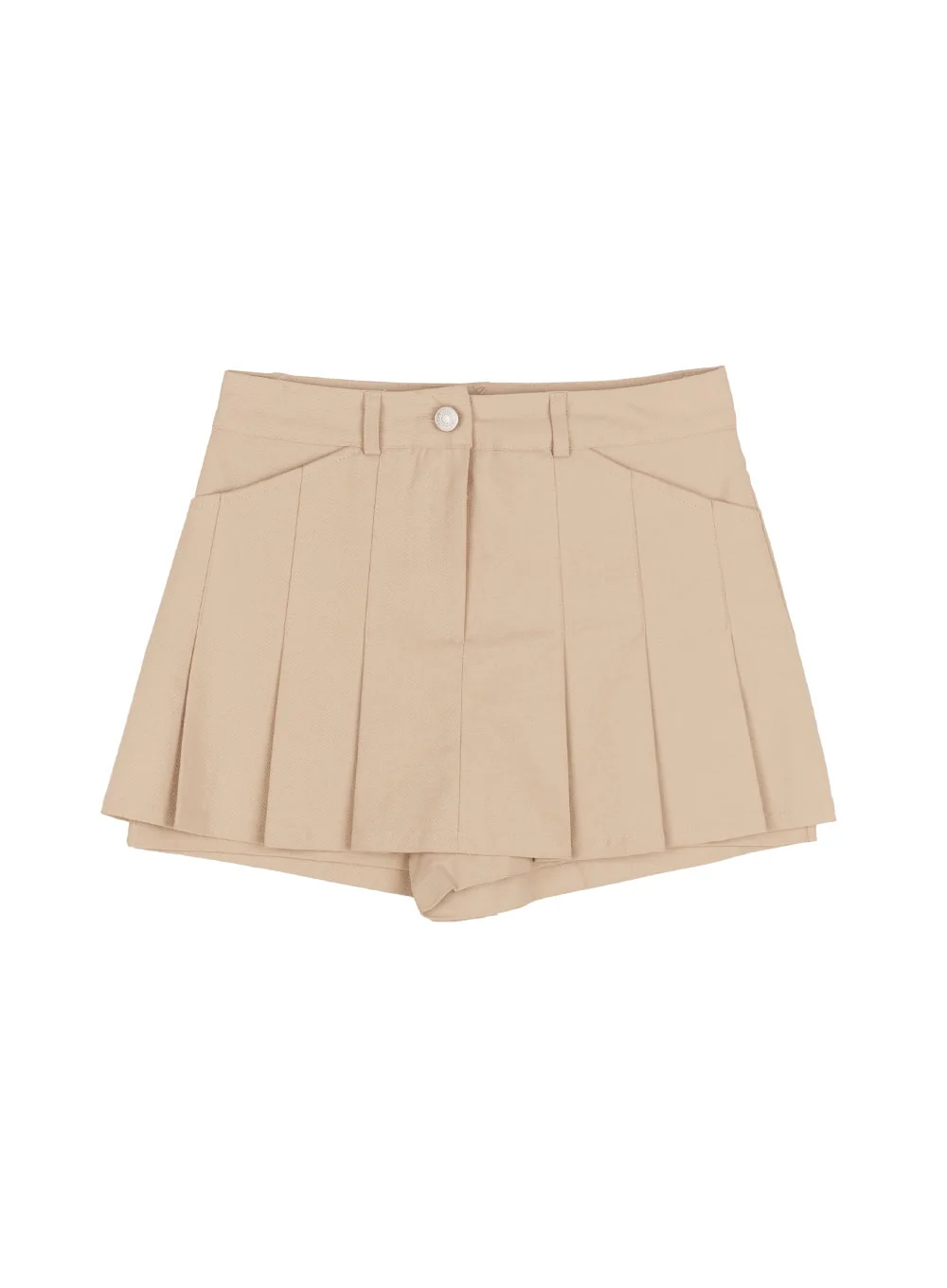 Pleated Button Mini Skirt IY502 - Image 13