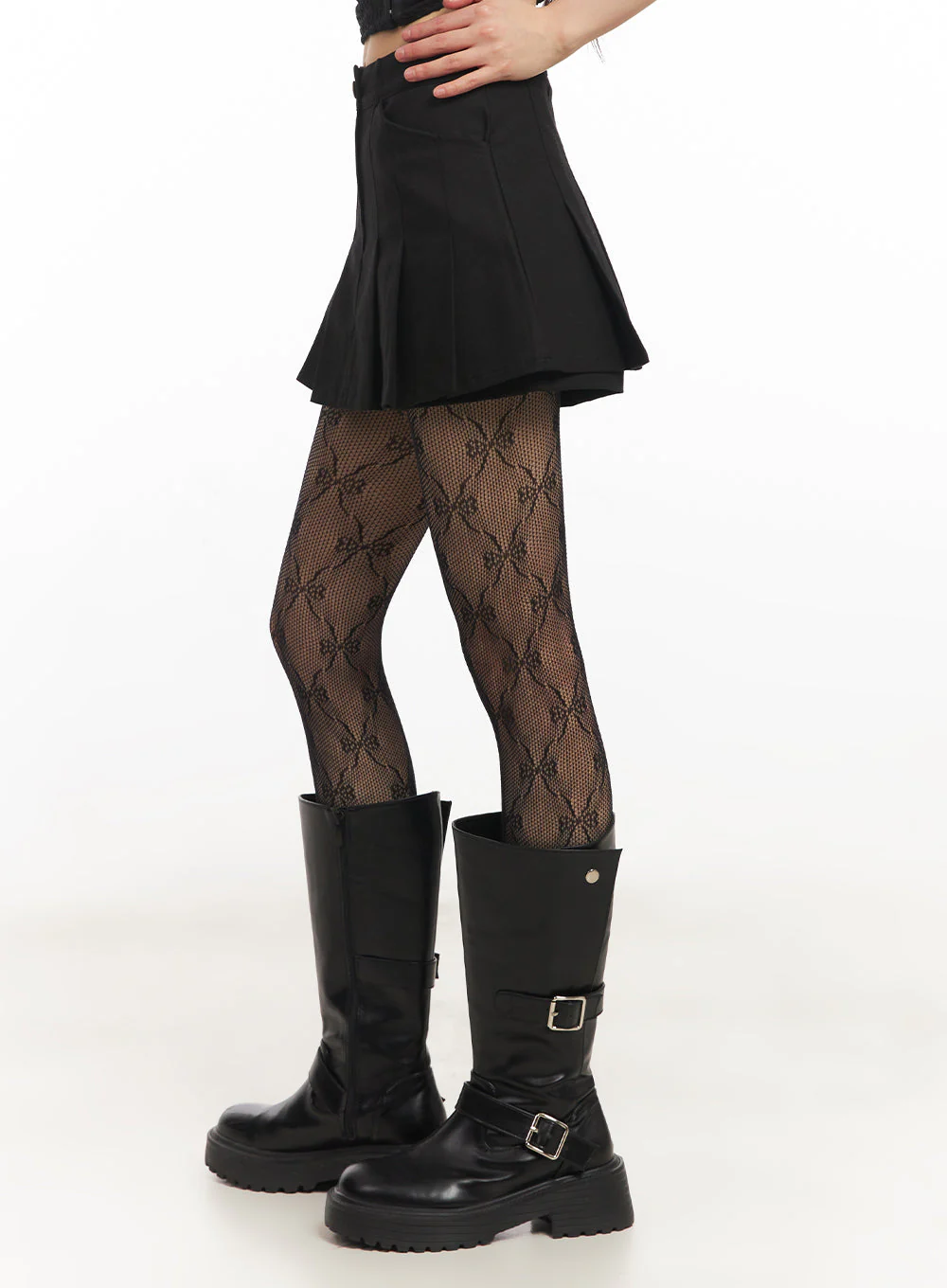 Pleated Button Mini Skirt IY502 - Image 7