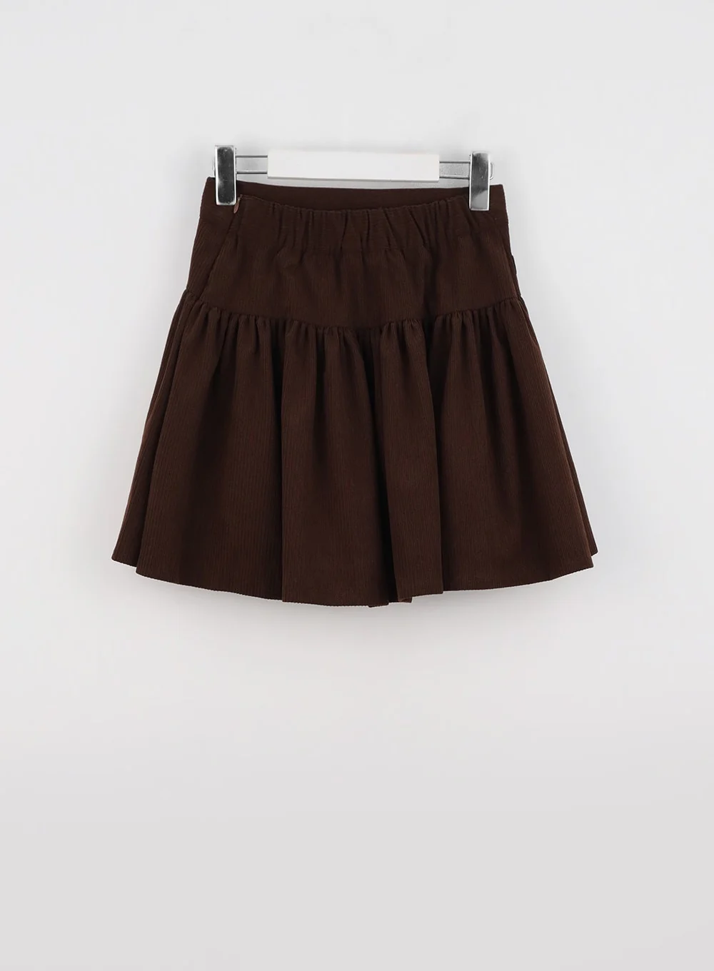 Pleated Corduroy Skirt with Buckle IO324 - Image 9