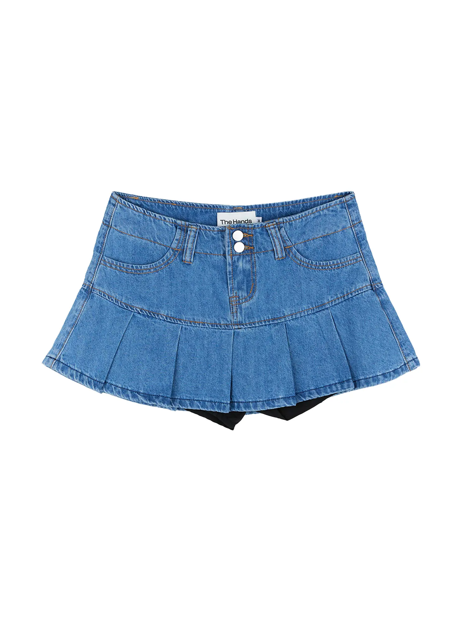 Pleated Denim Mini Skort CG511 - Image 14