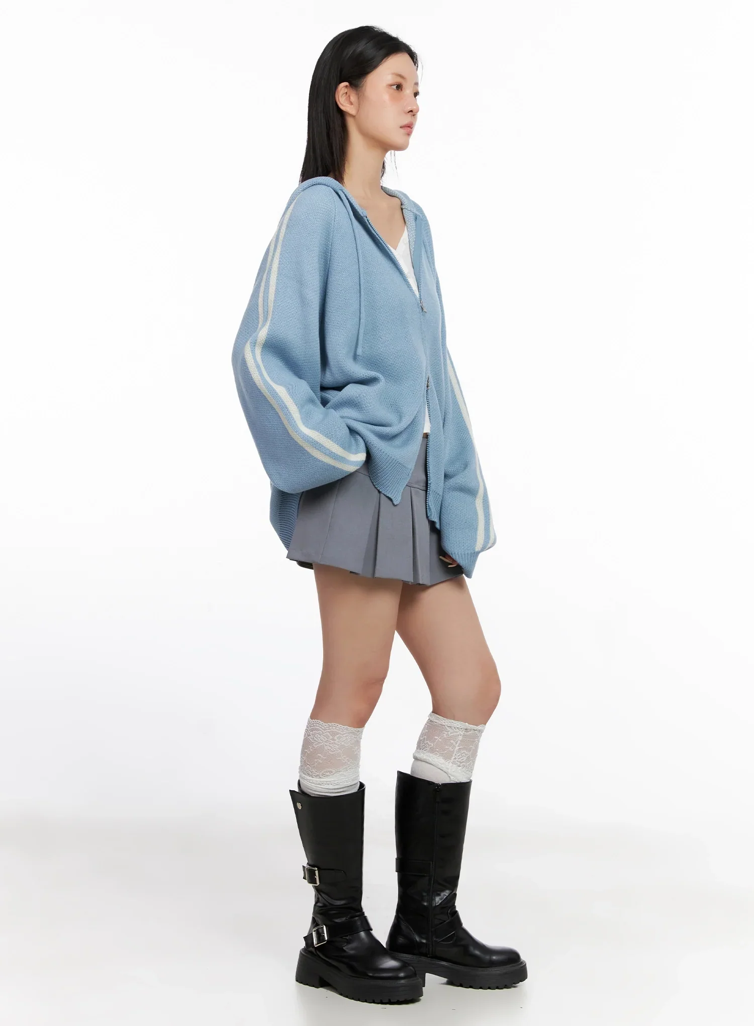 Pleated Low-Rise Mini Skirt IS515 - Image 10