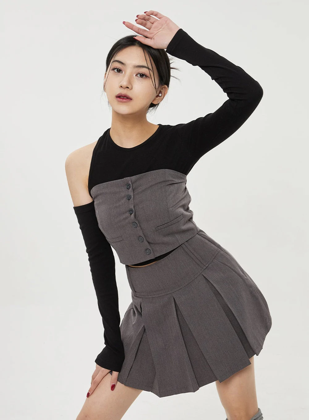 Pleated Mini Skirt BF314 - Image 7