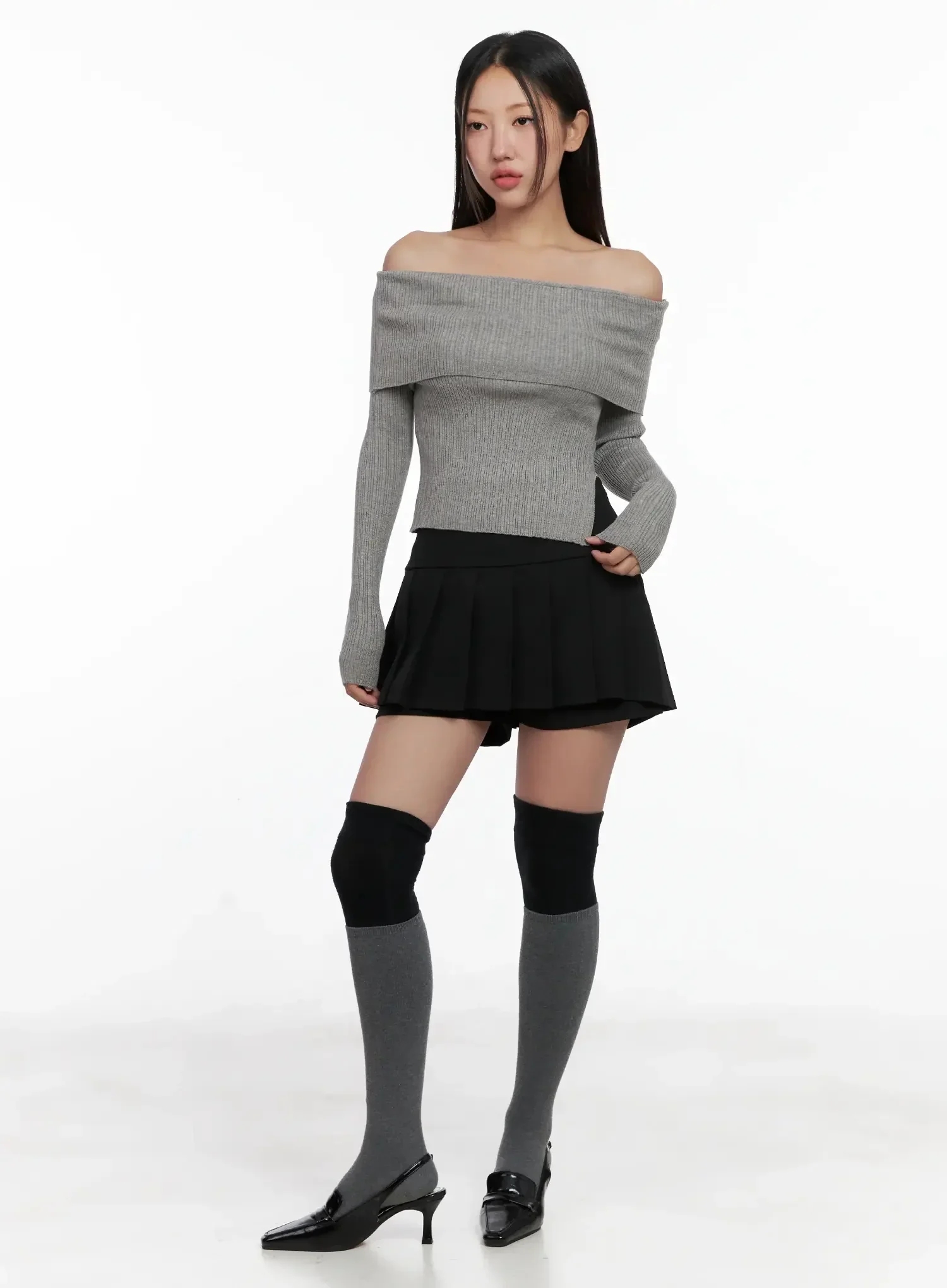Pleated Mini Skort IG527 - Image 2