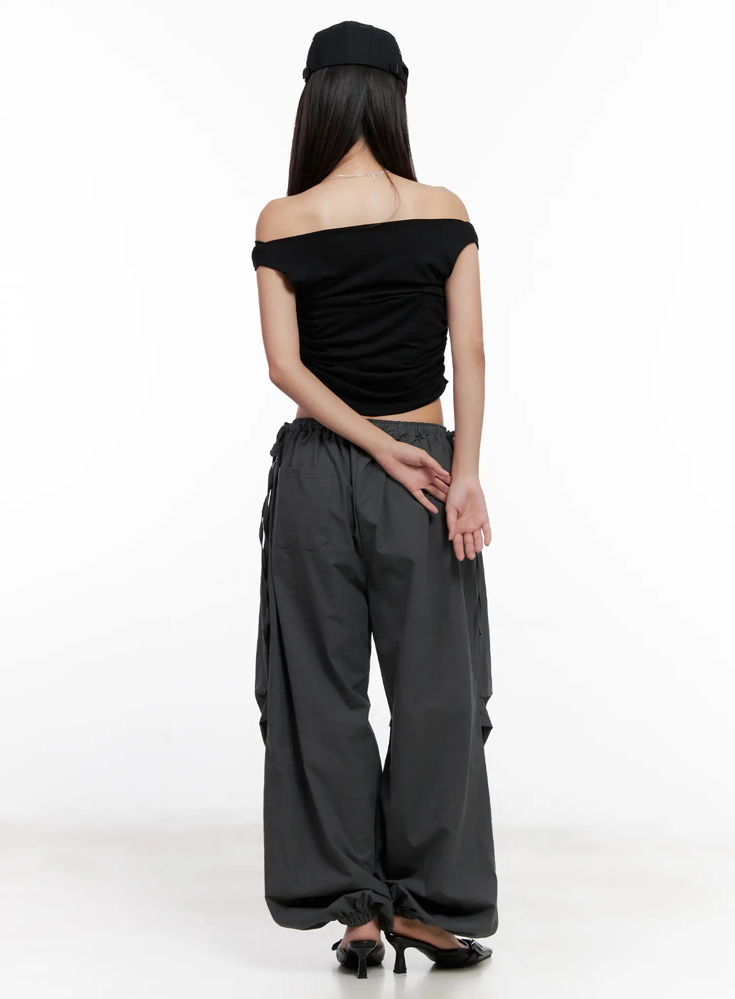 Pleated Wide-Leg Joggers CL518 - Image 8