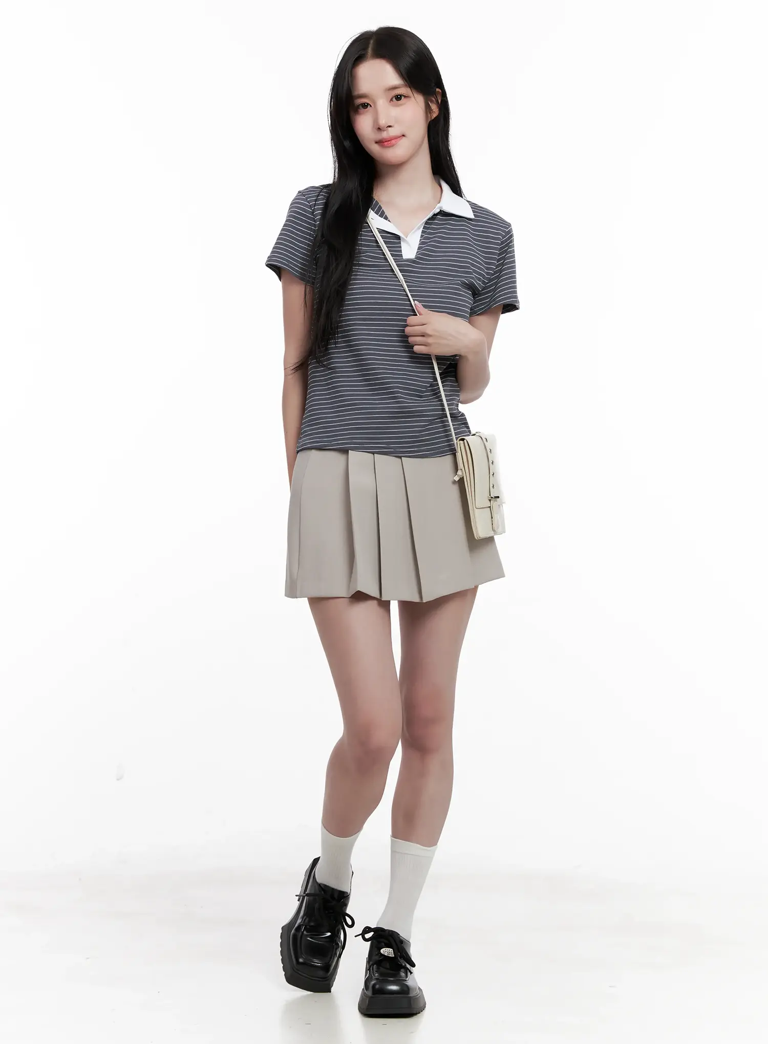 Pleated Wrap Mini Skirt CL515 - Image 7