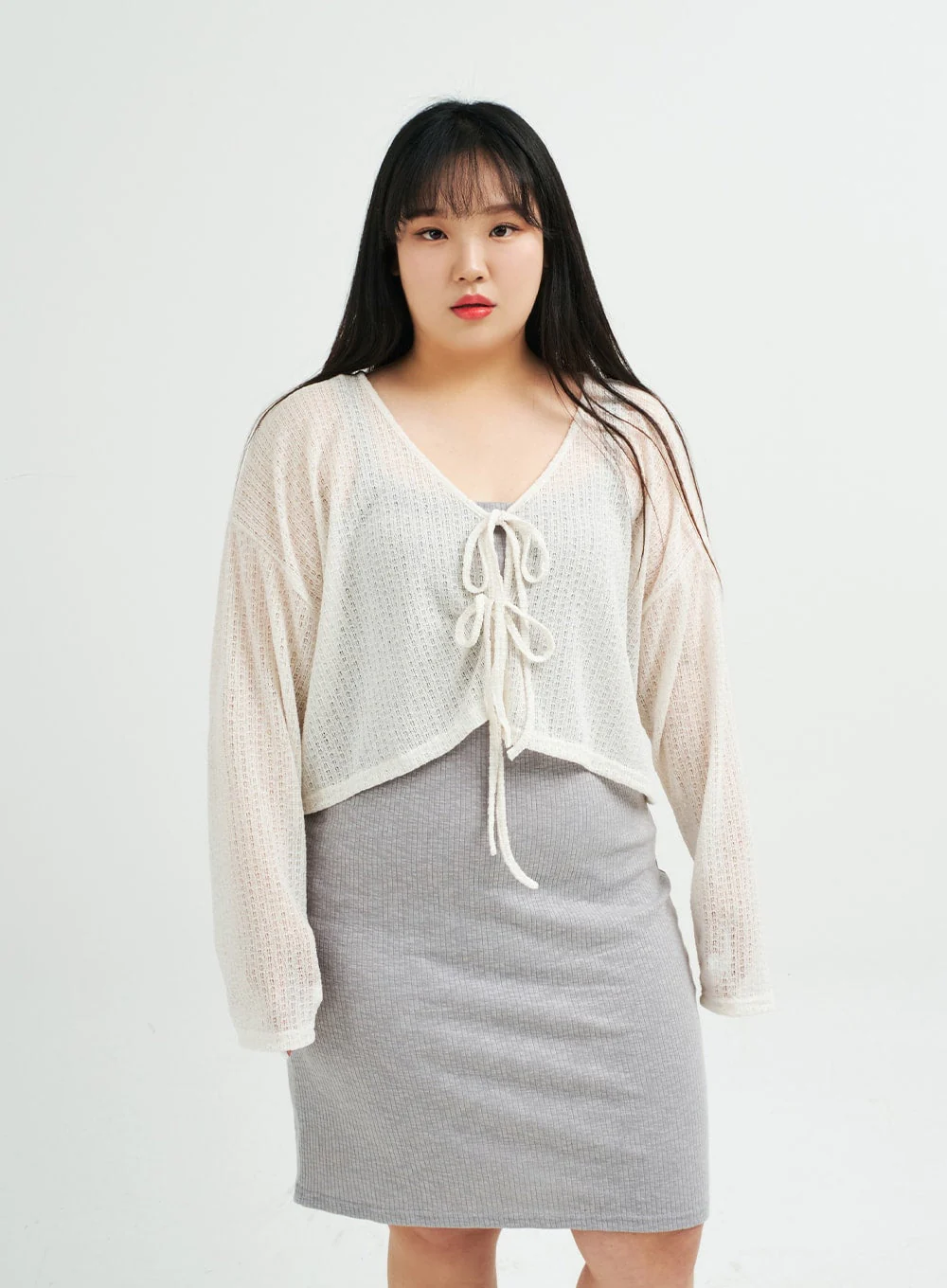 Plus Sleeveless Ribbed Midi Dress IY24 - Image 12