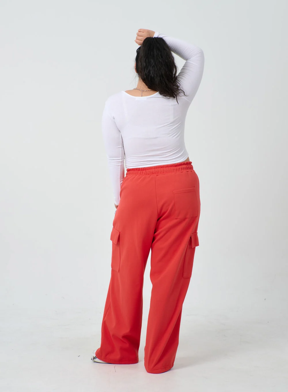 Plus U-Neck Long Sleeve Cropped Top ID27 - Image 11