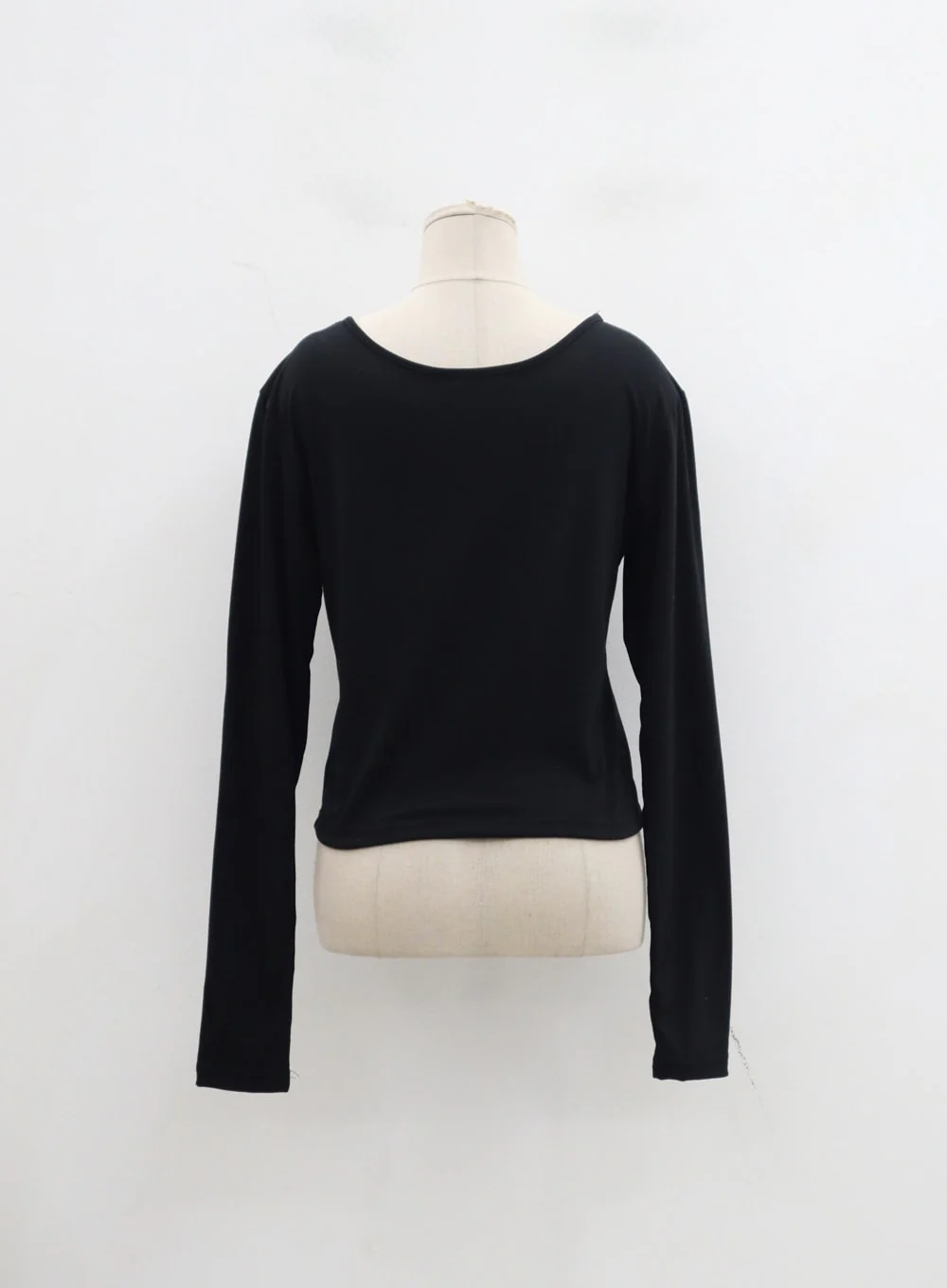 Plus U-Neck Long Sleeve Cropped Top ID27 - Image 24