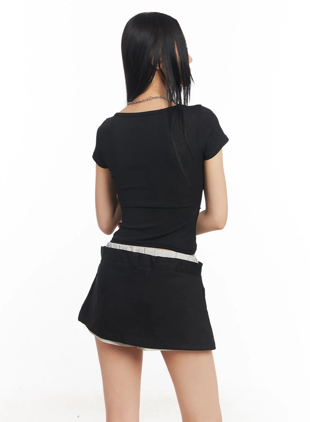 Pocket Eyelet Crop Top CY528 - Image 9