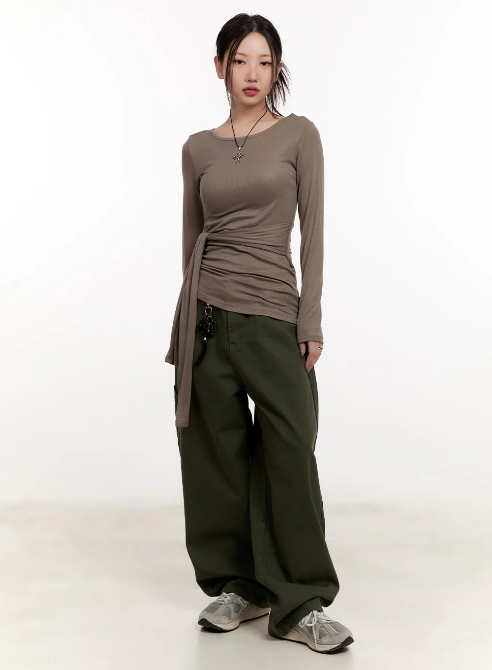 Pocket Wide-Leg Cotton Pants CM510 - Image 2