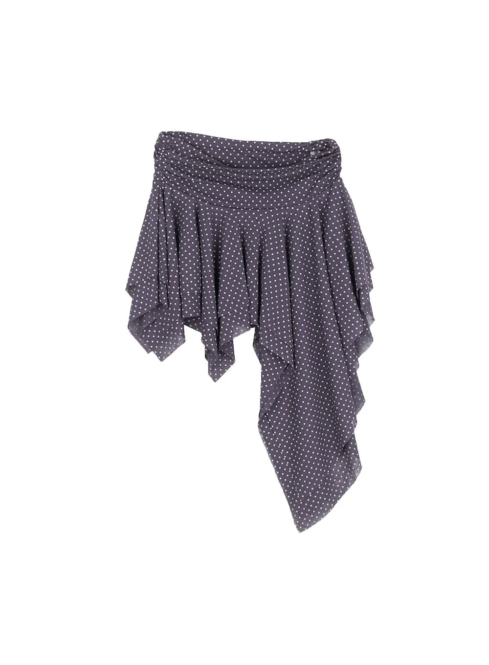 Polka Dot Asymmetric Ruffle Mini Skirt CY520 - Image 11