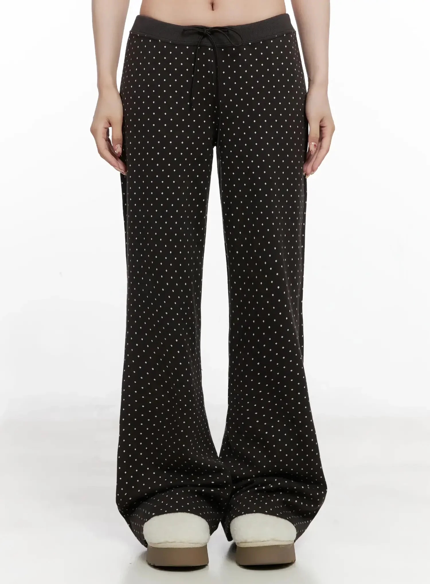 Polka Dot Bootcut Flare Pants IN514