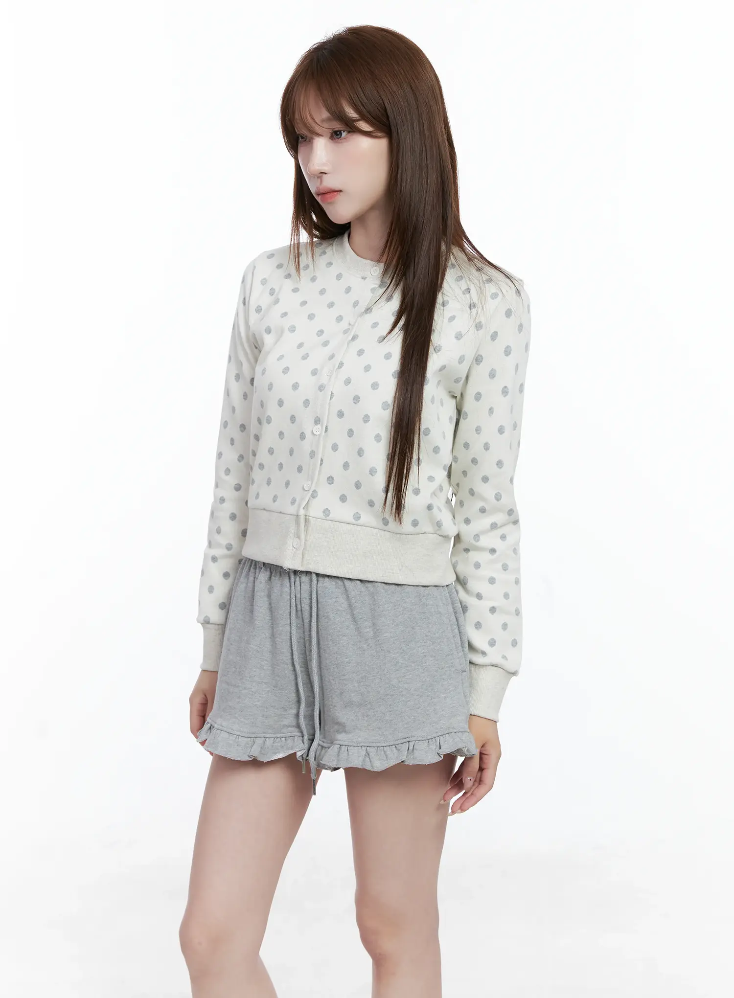 Polka-Dot Button-Up Cardigan CS501 - Image 5