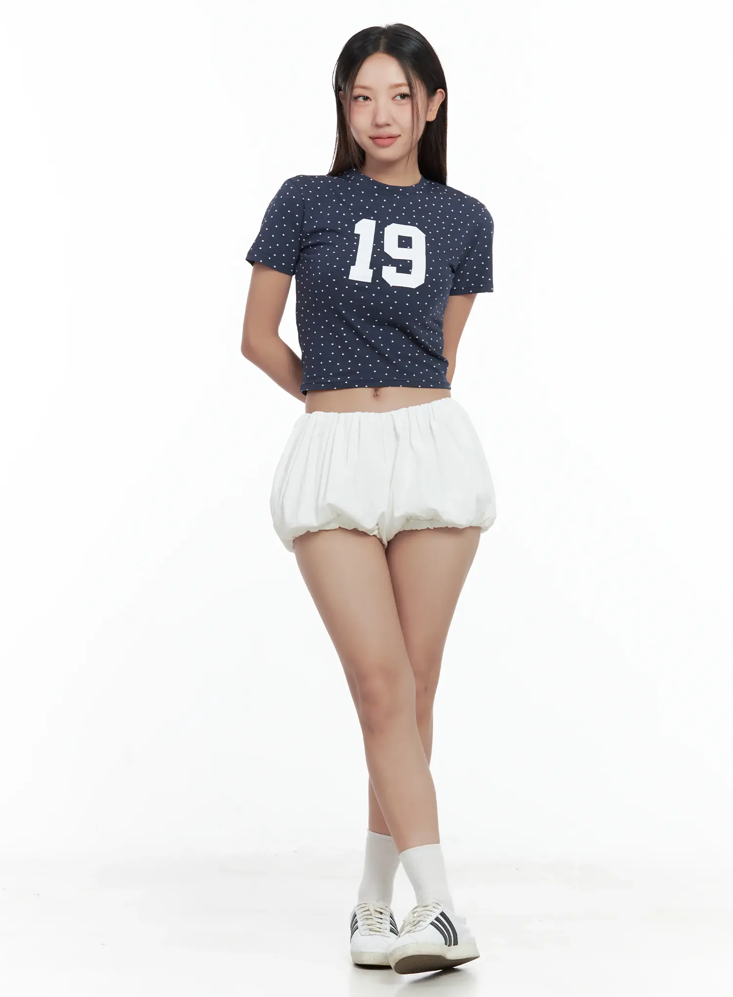 Polka Dot Graphic Crop Tee CL509 - Image 3