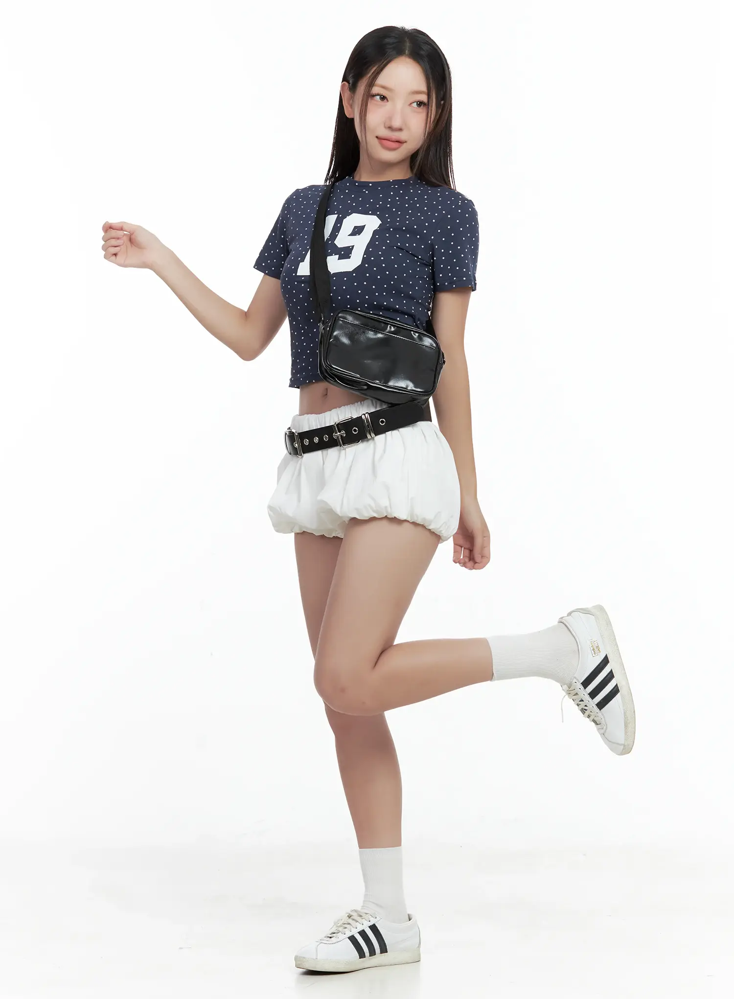 Polka Dot Graphic Crop Tee CL509 - Image 8