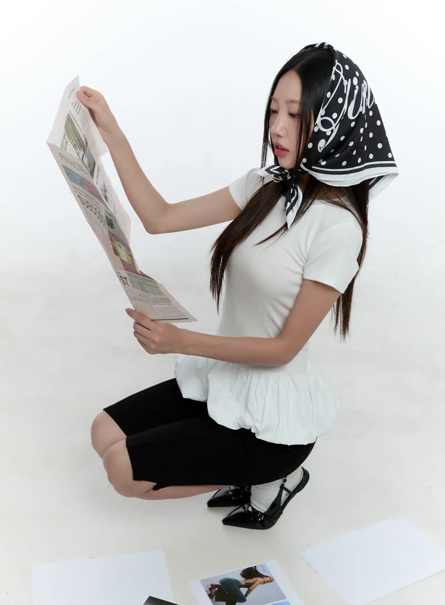 Polka Dot Graphic Scarf CU527 - Image 10