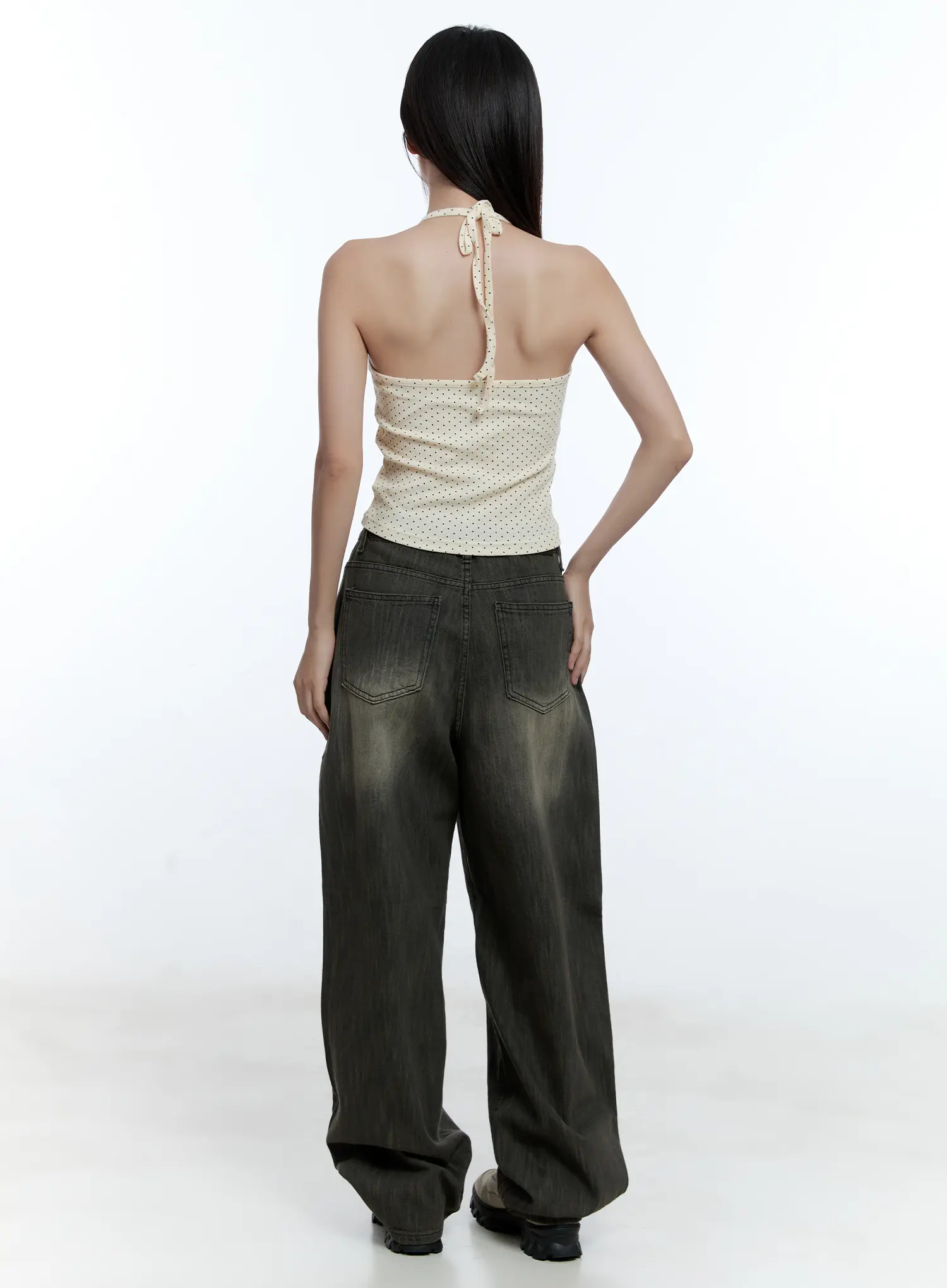 Polka Dot Halter Neck Cami Top CU527 - Image 5