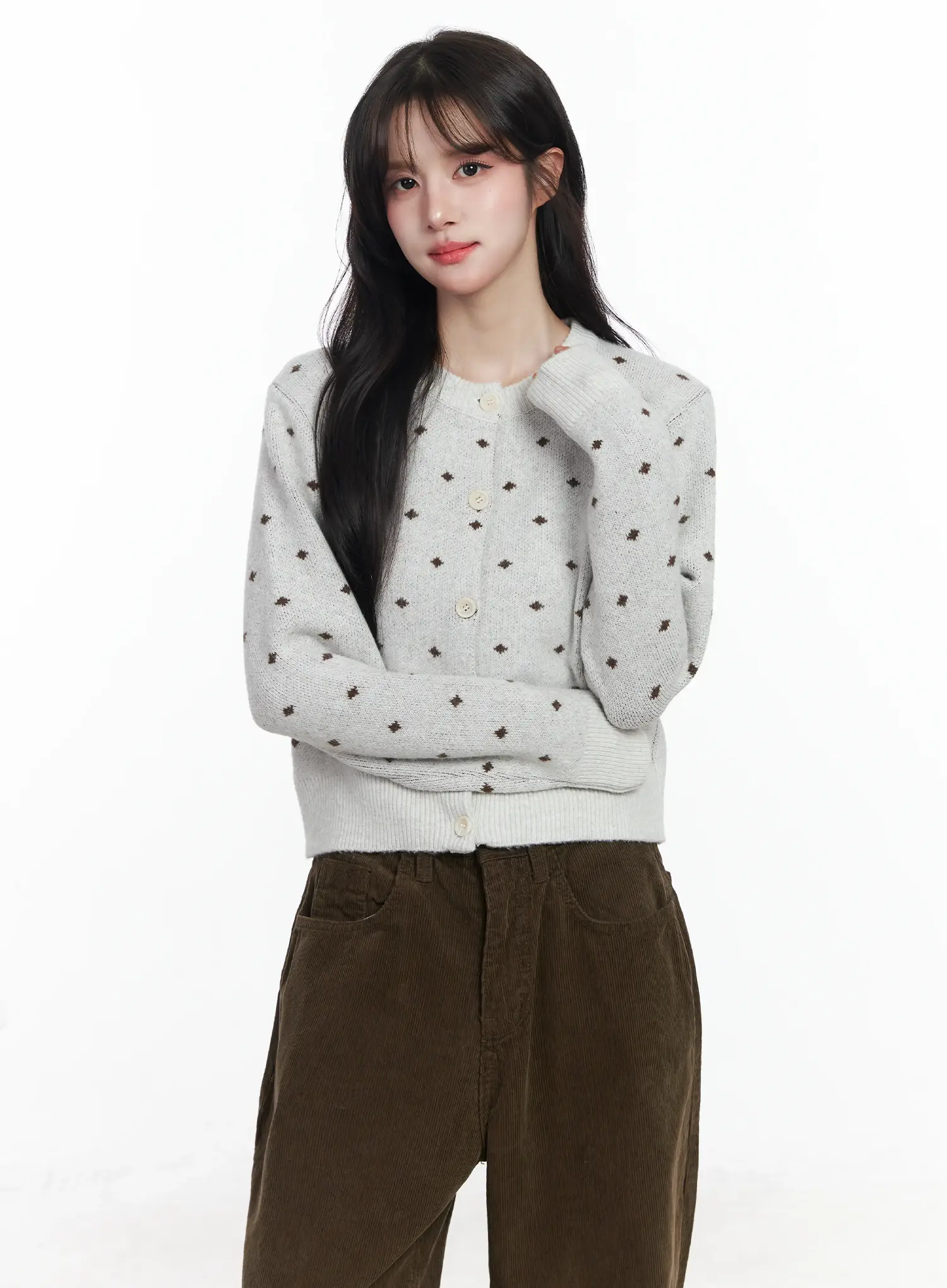 Polka Dot Knit Cardigan IJ529 - Image 10