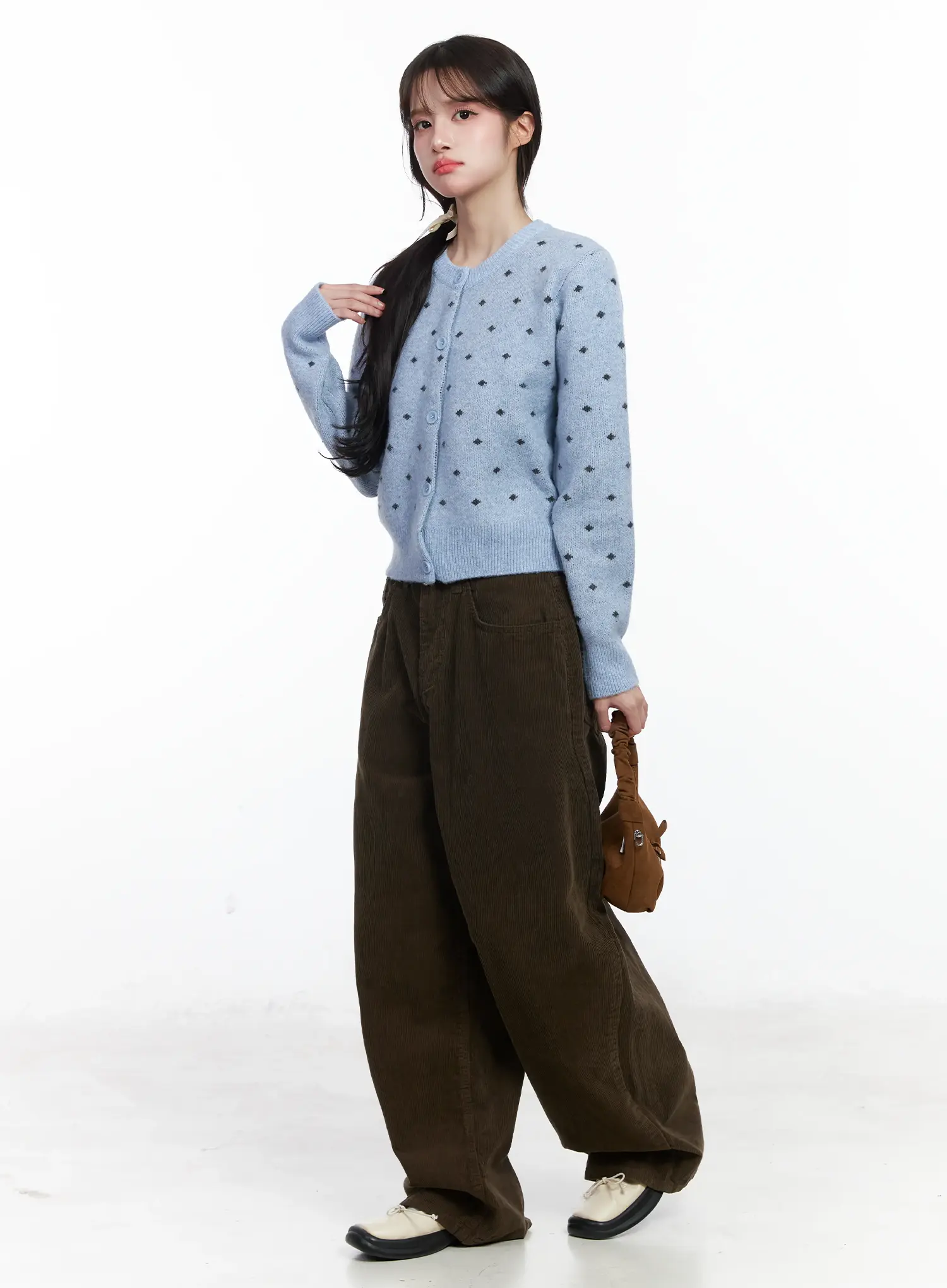 Polka Dot Knit Cardigan IJ529 - Image 4